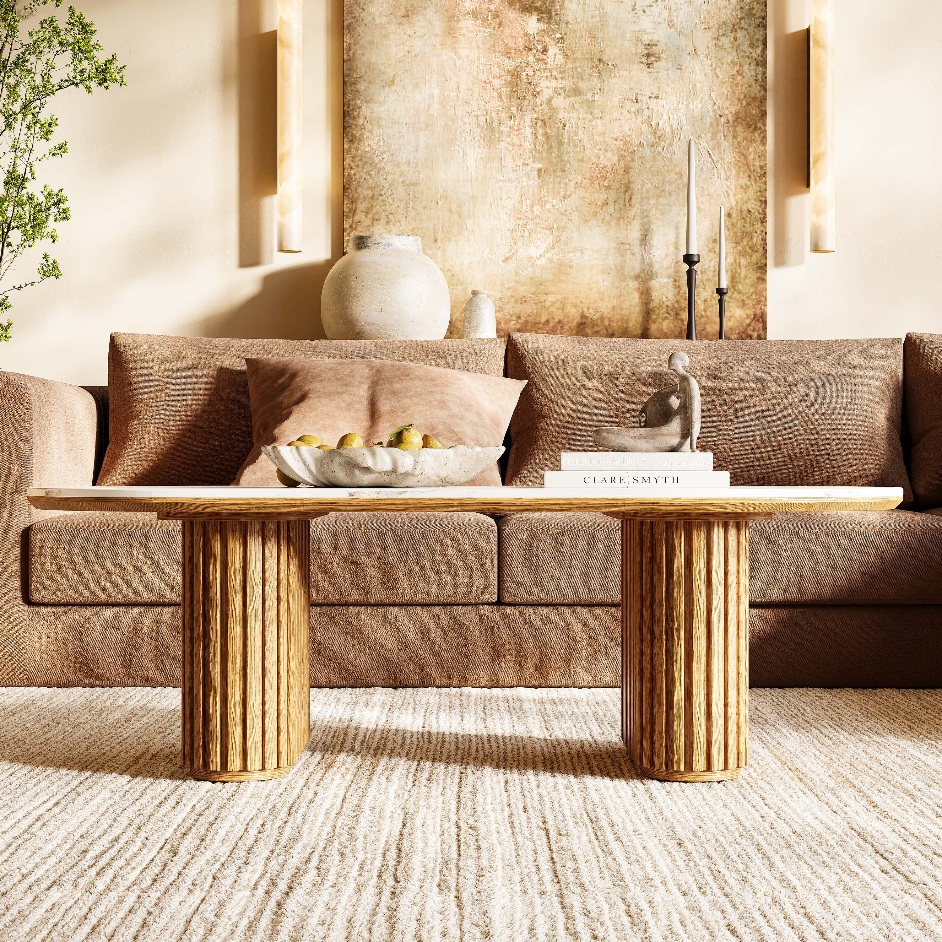 Emery Sintered Stone Coffee Table 120cm W