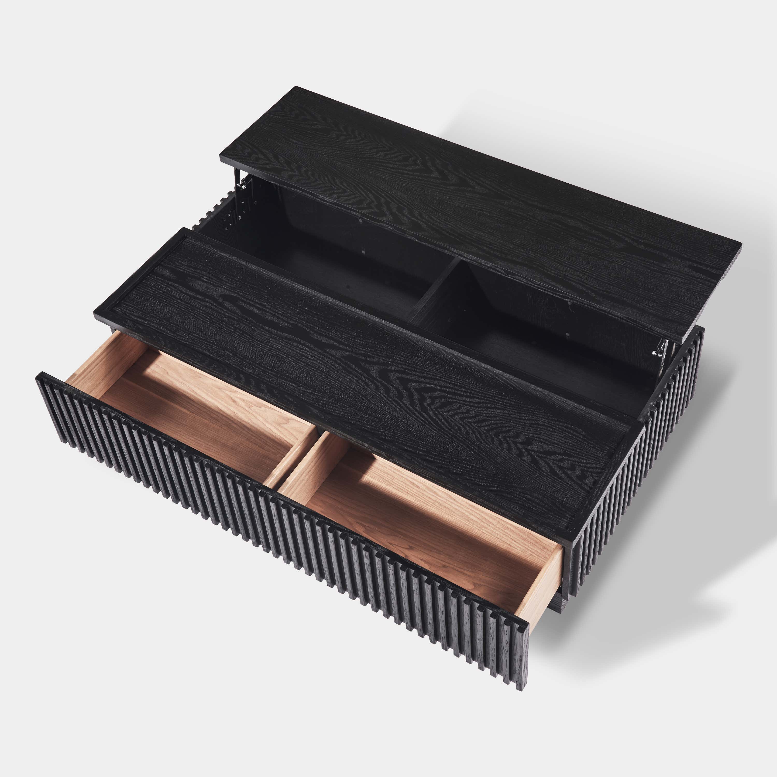 Avery Oak Lift-Top Storage Coffee Table 52"W