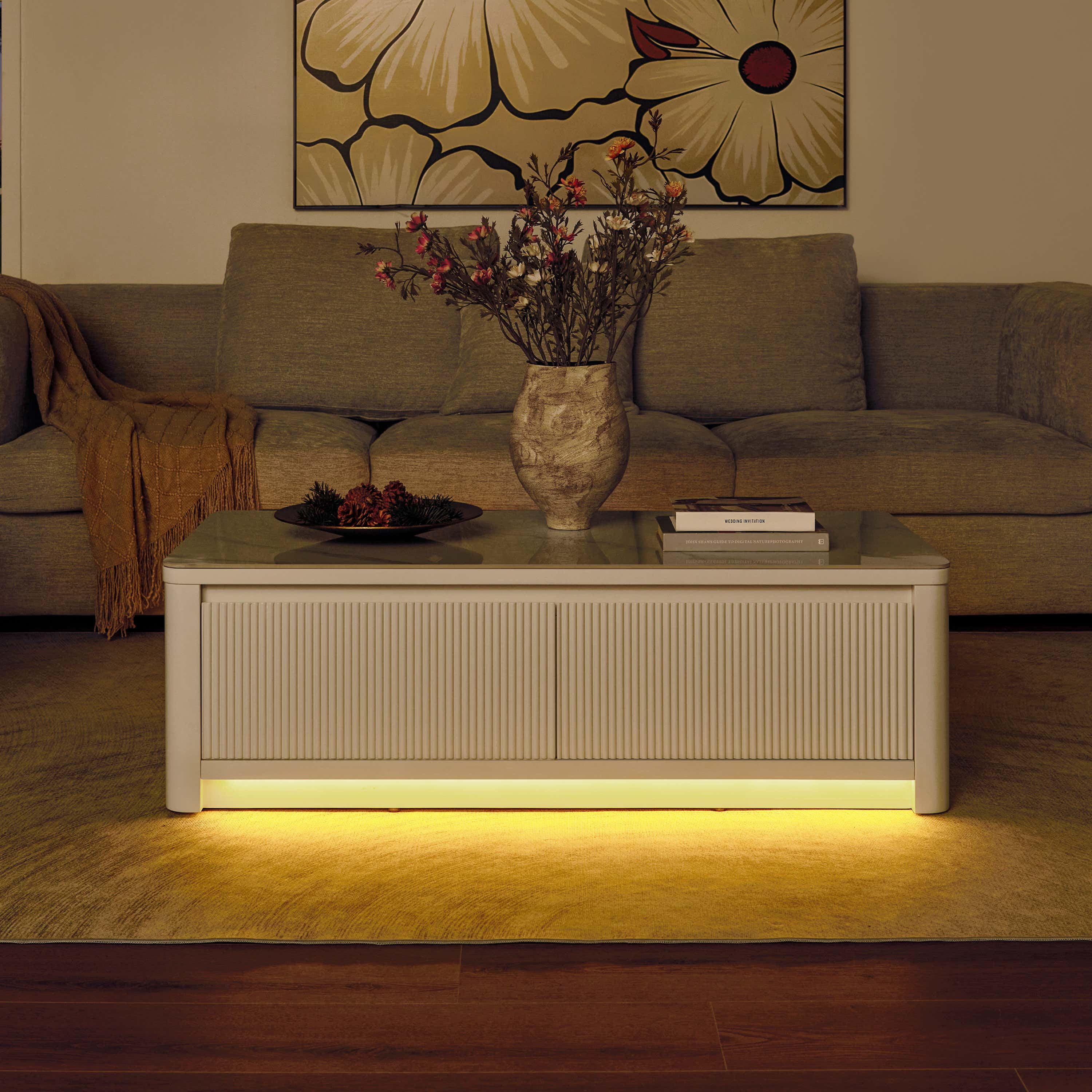 Celia Burnt Stone Coffee Table 120cm