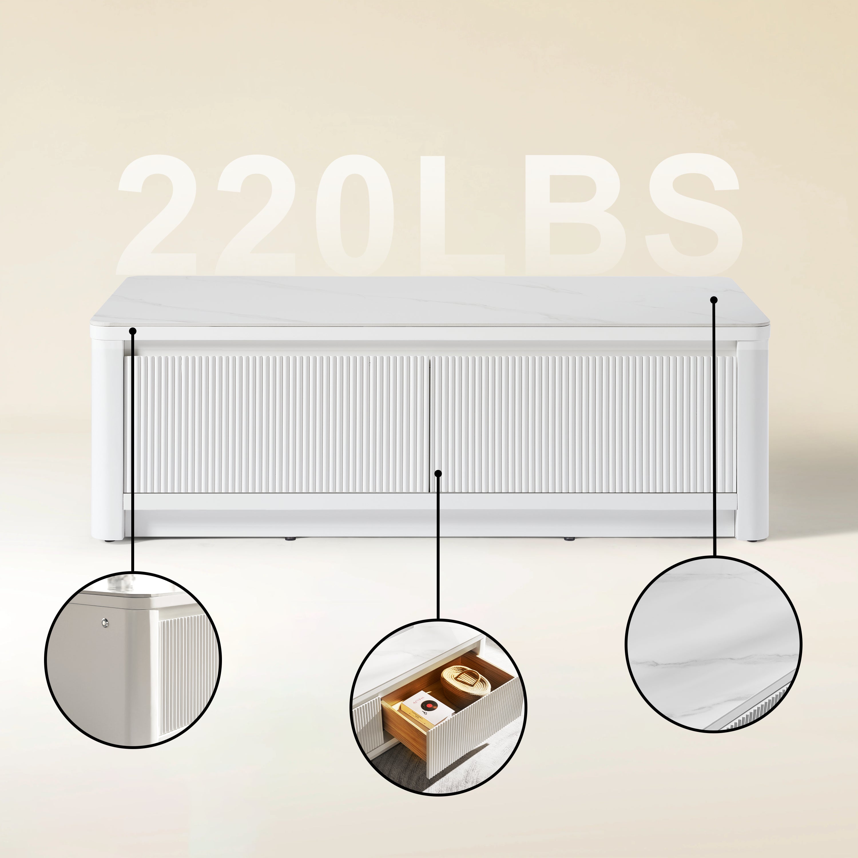 Celia Burnt Stone Coffee Table 120cm