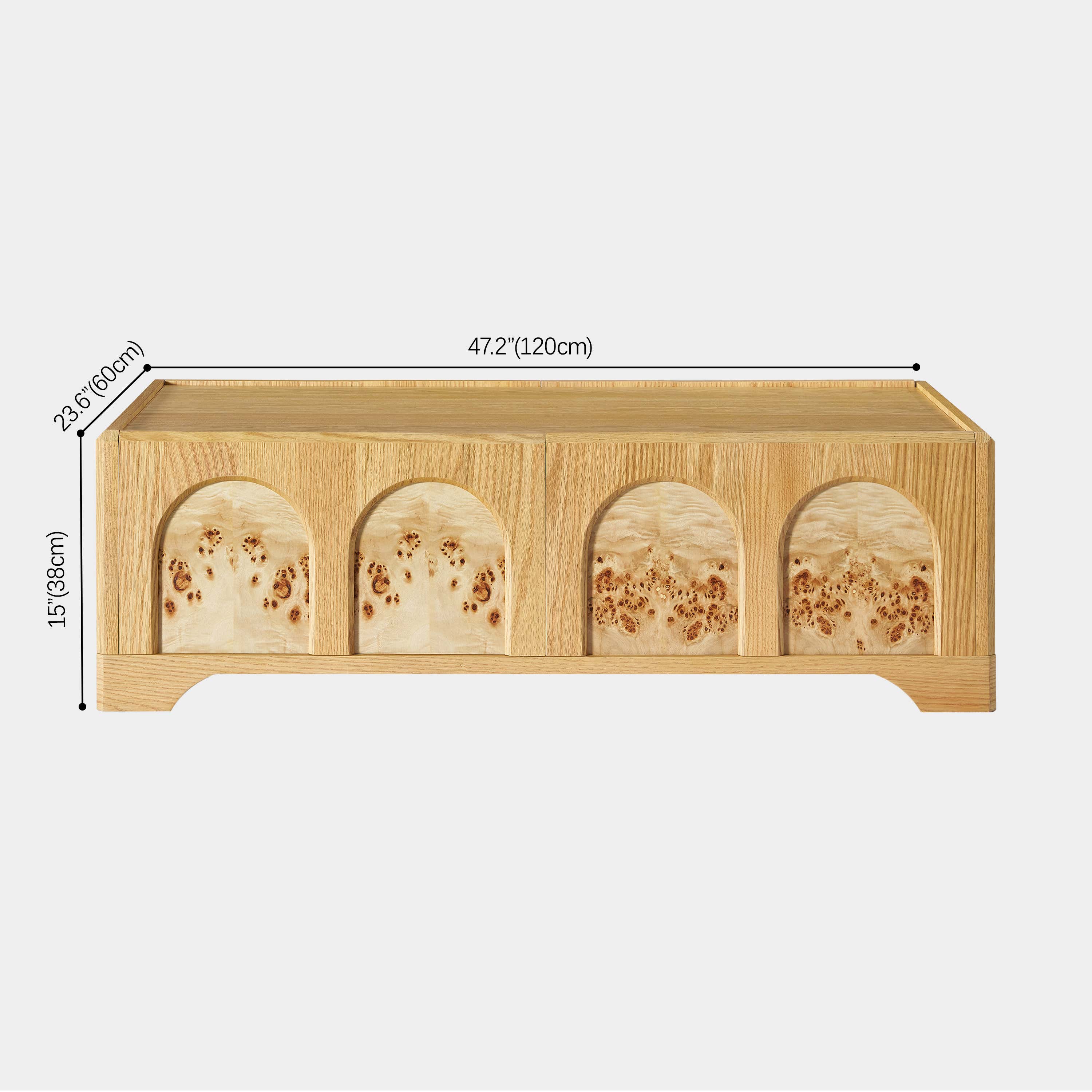 Aurora Oak Coffee Table 120cm