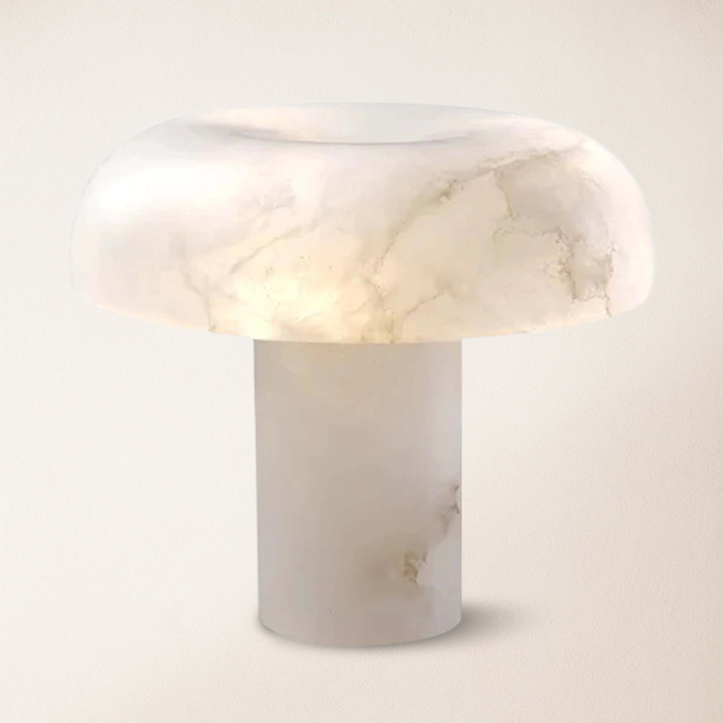 Dadaly Modern Alabaster Mushroom Table Lamp 9.8"H