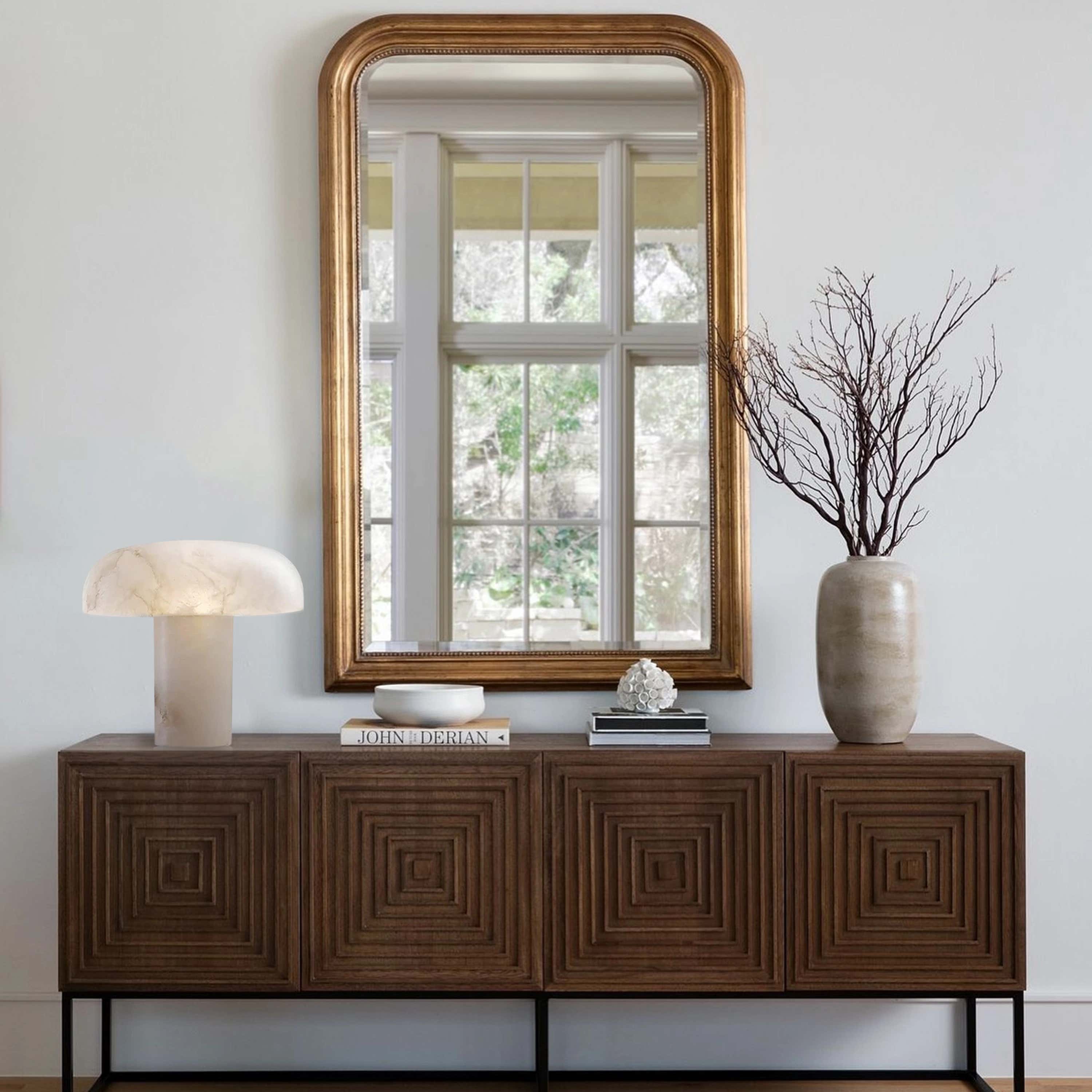 Dadaly Modern Alabaster Mushroom Table Lamp 9.8"H