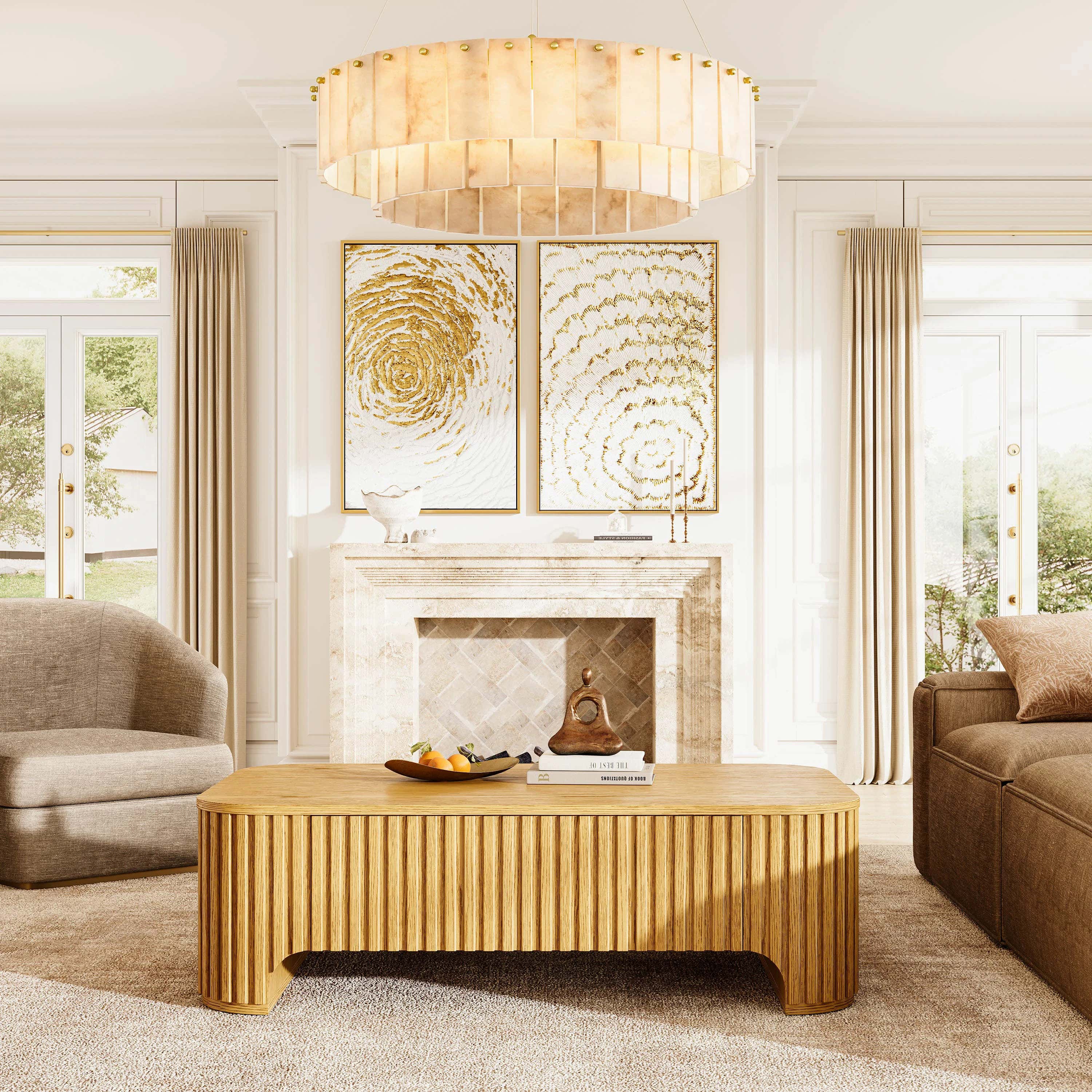 Elden Oak Coffee Table 48"W