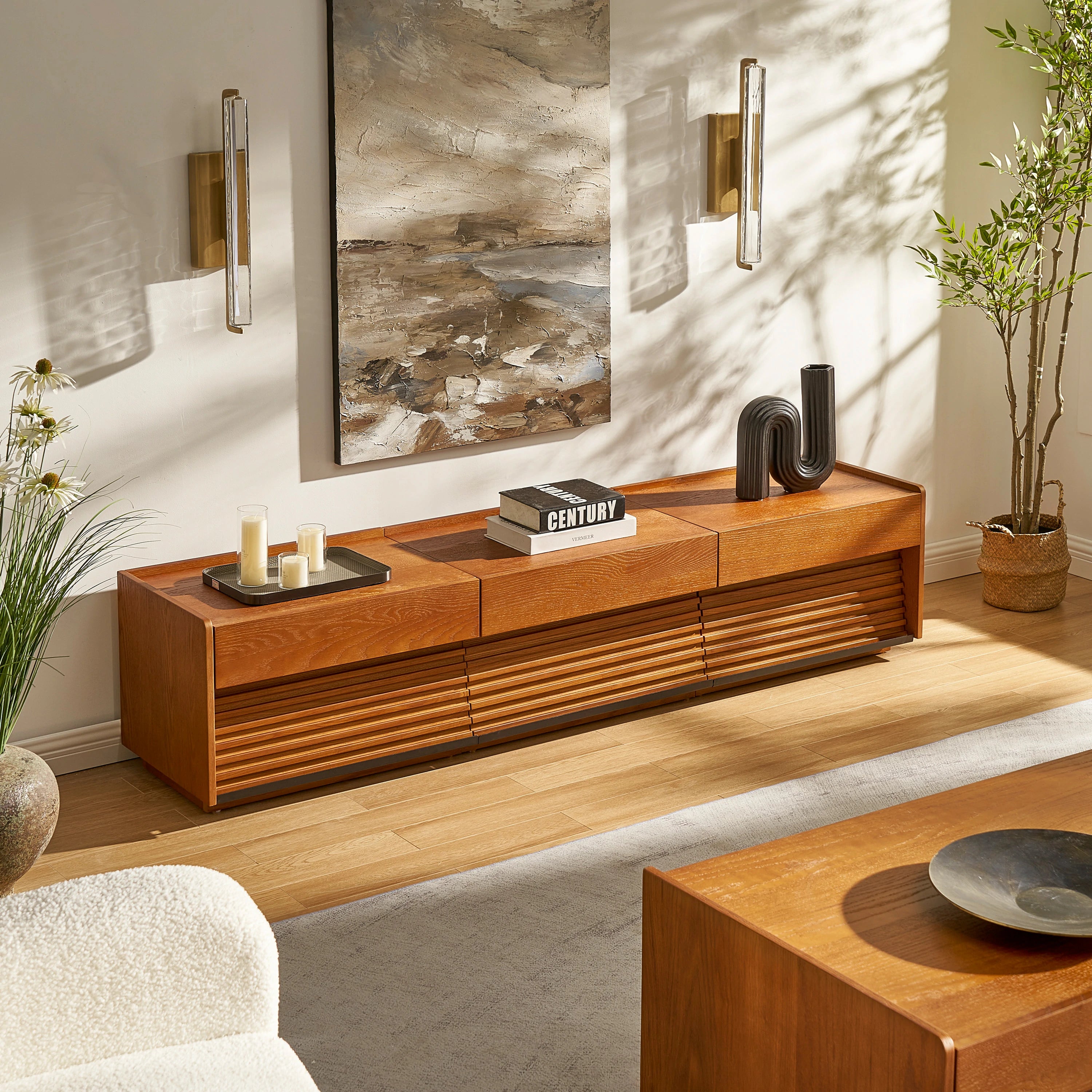 Devon Oak Media Console 71"