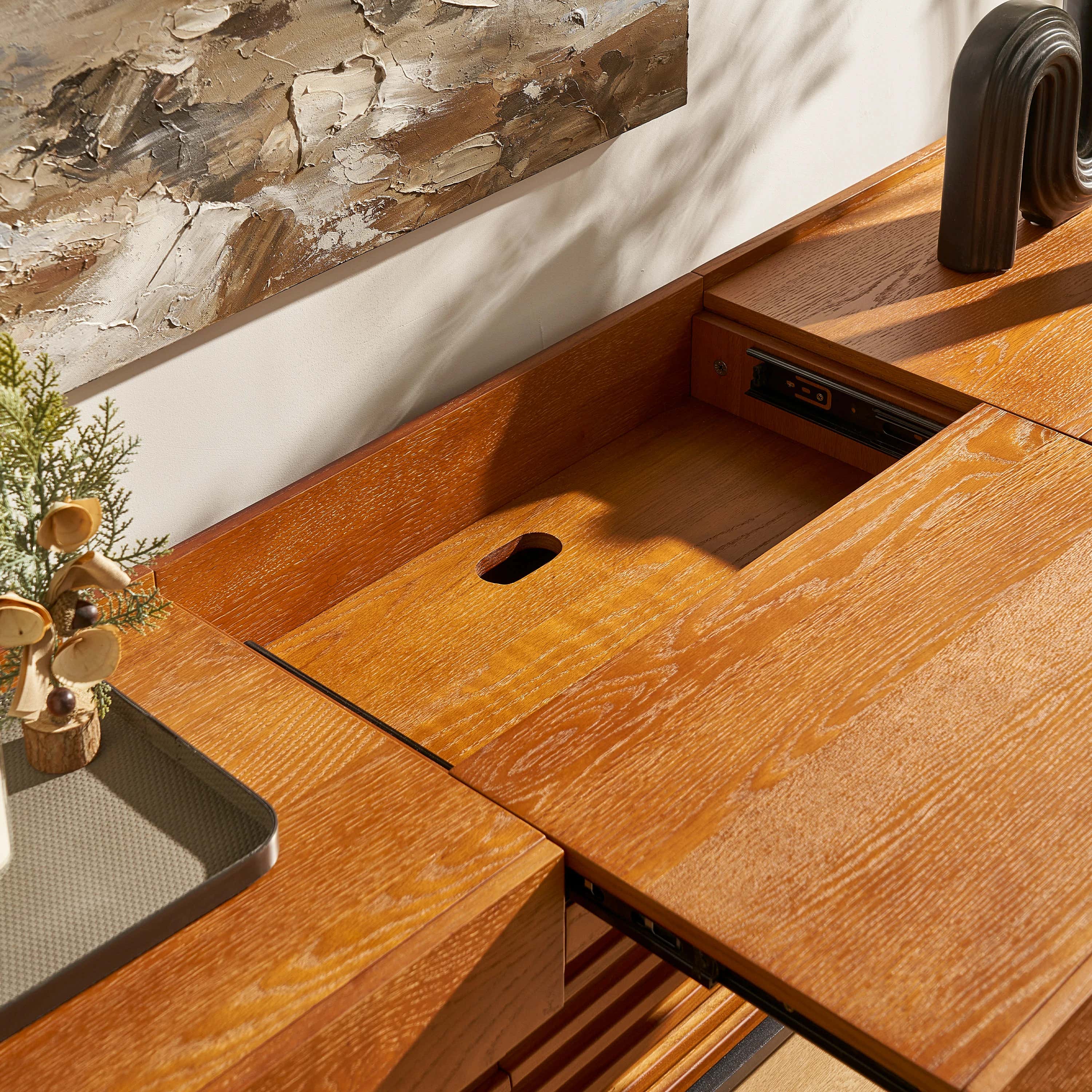 Devon Oak Media Console 71"