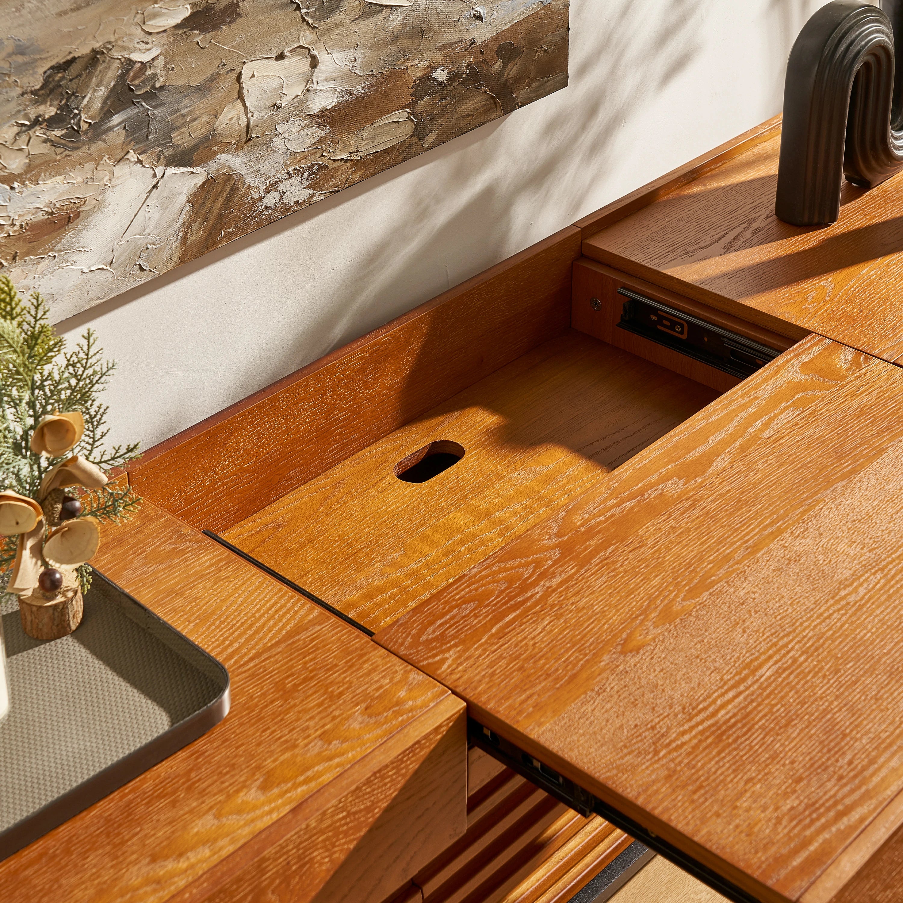 Devon Oak Media Console 71"