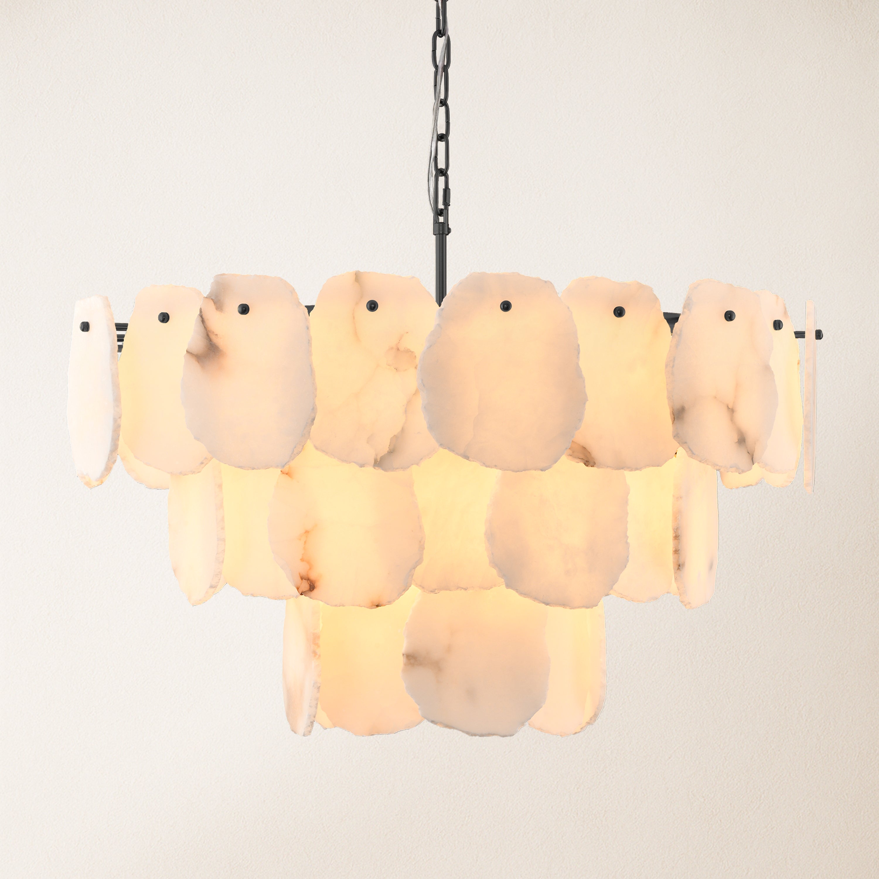 Moira Alabaster Multi-Tier Round Chandelier 32"D