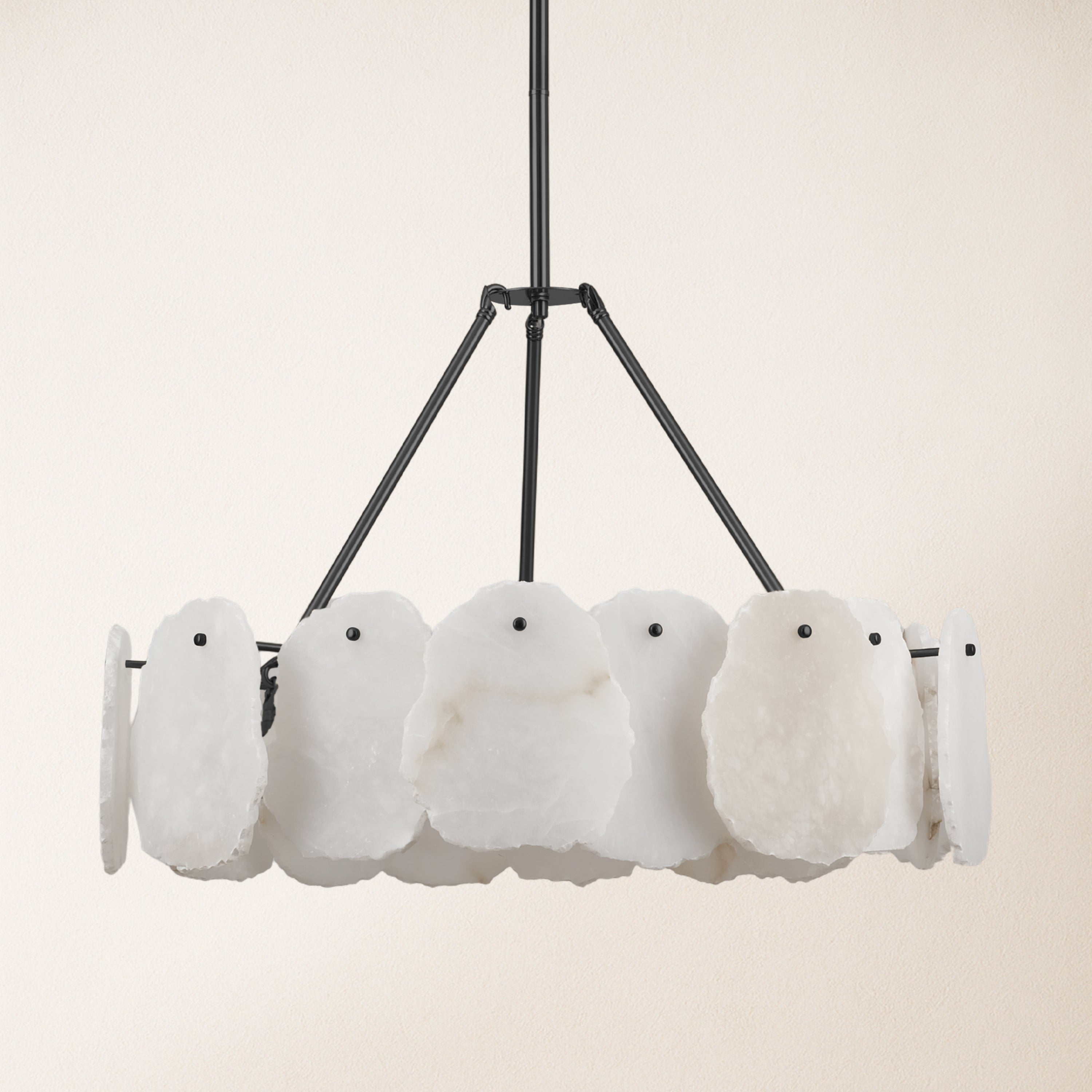 Moira Alabaster Round Chandelier 24"D