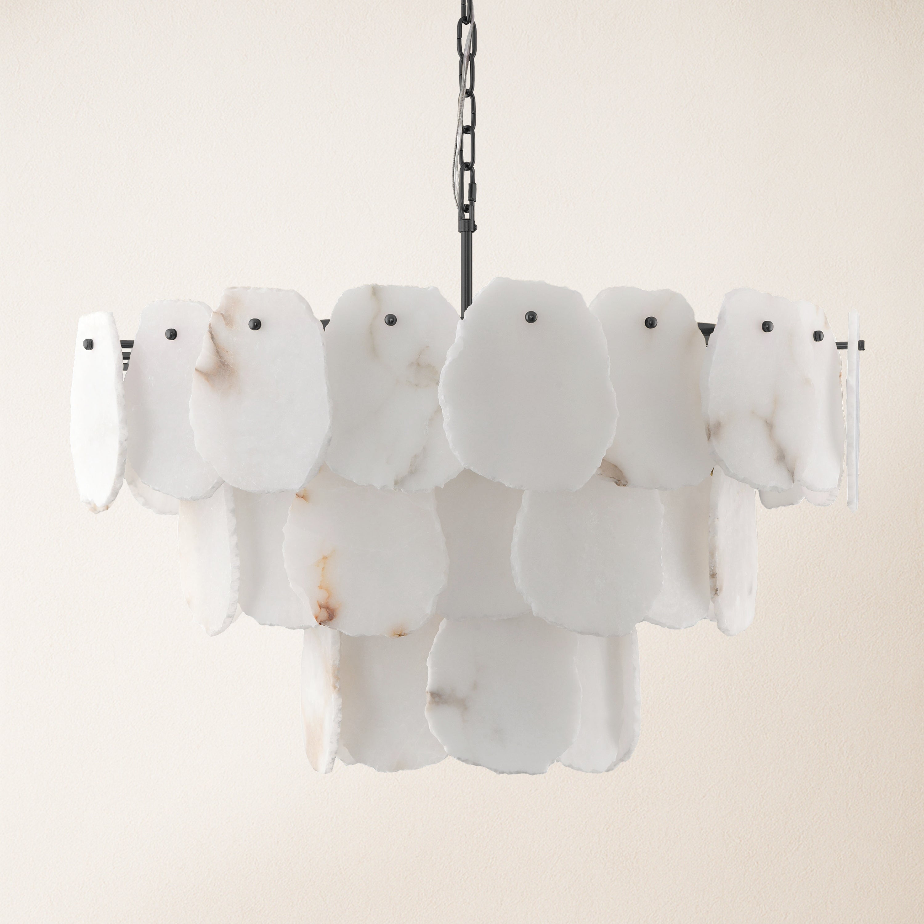 Moira Alabaster Multi-Tier Round Chandelier 32"D