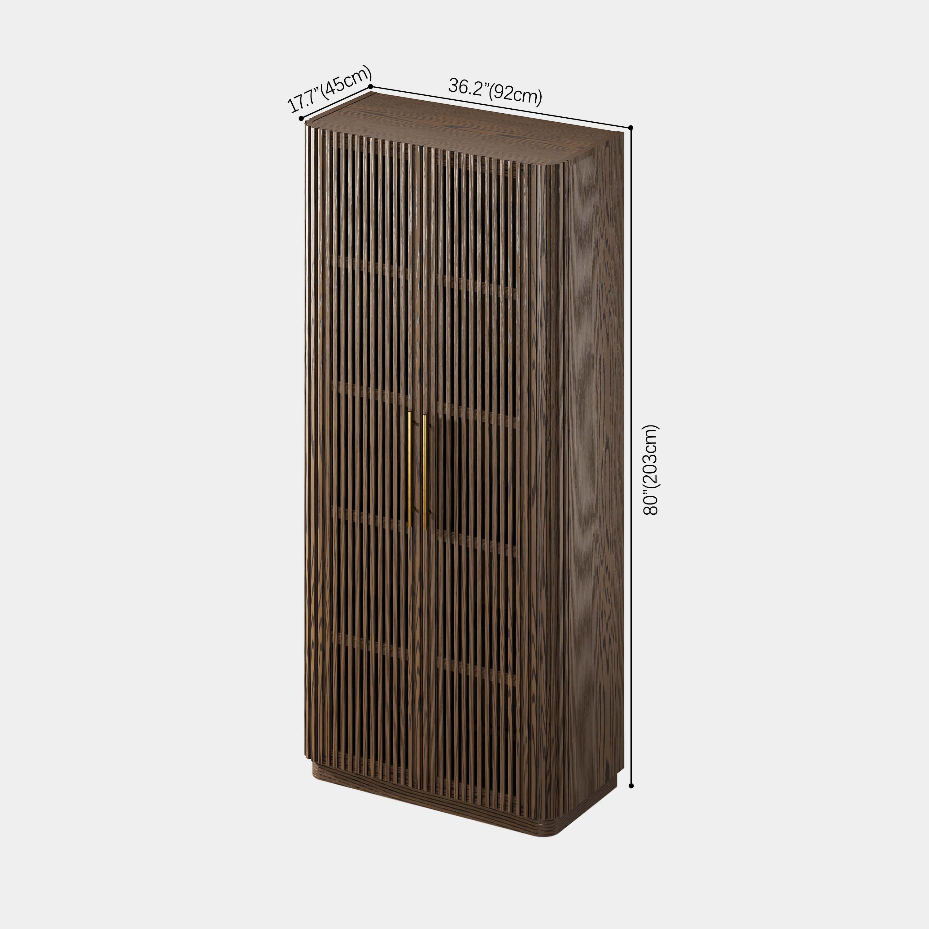 Marais Oak 89" Tall Storage Cabinet