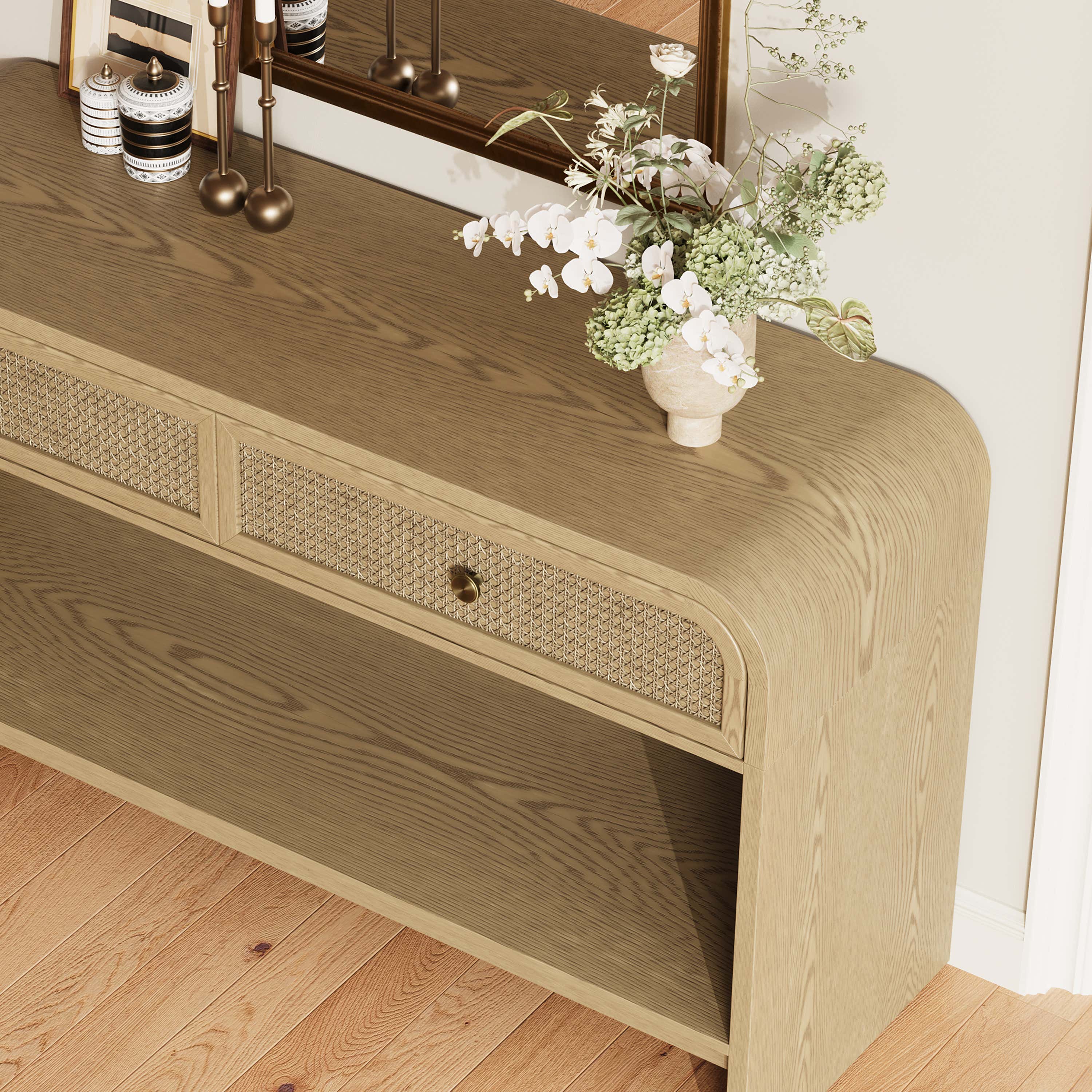 Vellore Console Table with Drawers 54"