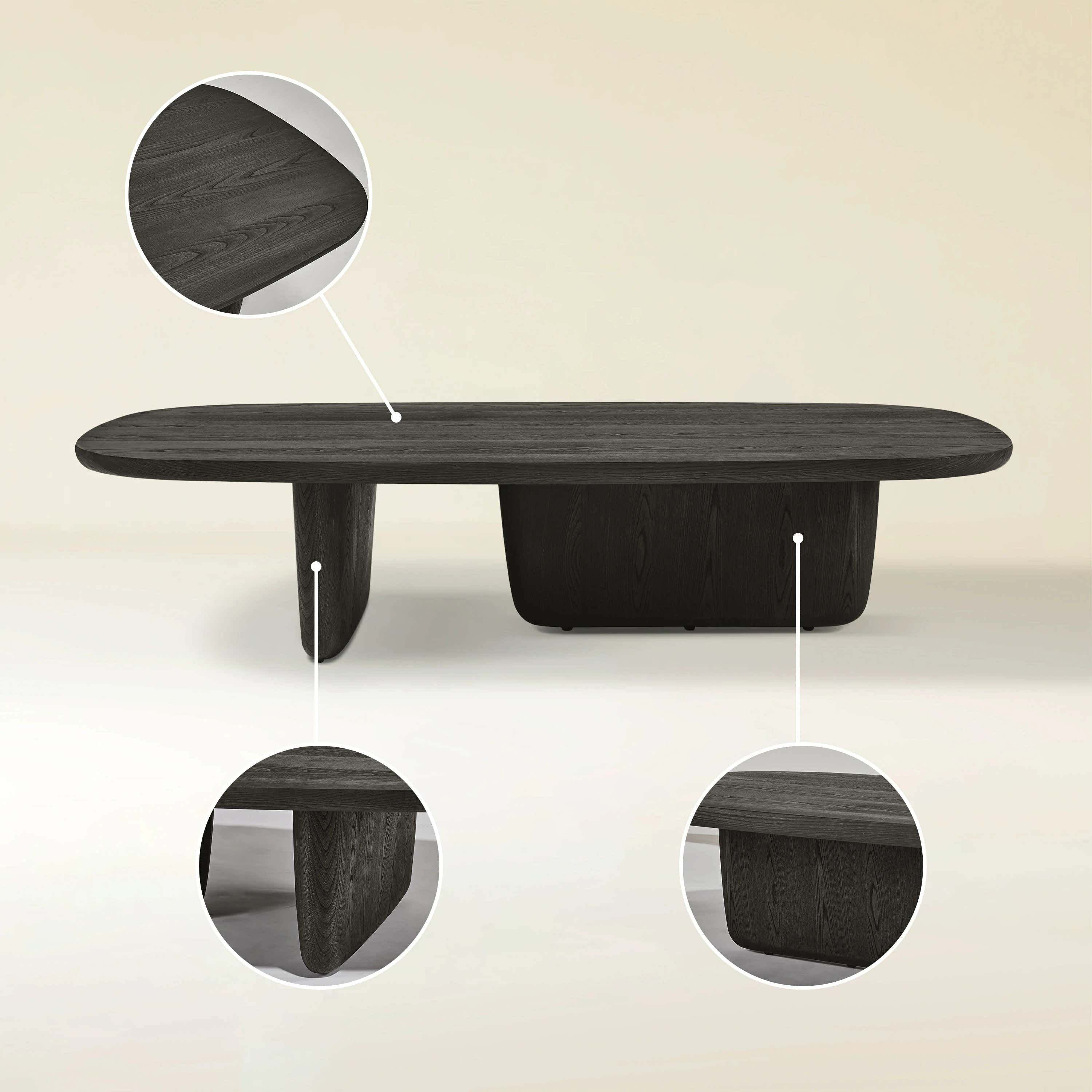 Orbit Elm Rectangular Coffee Table 57"