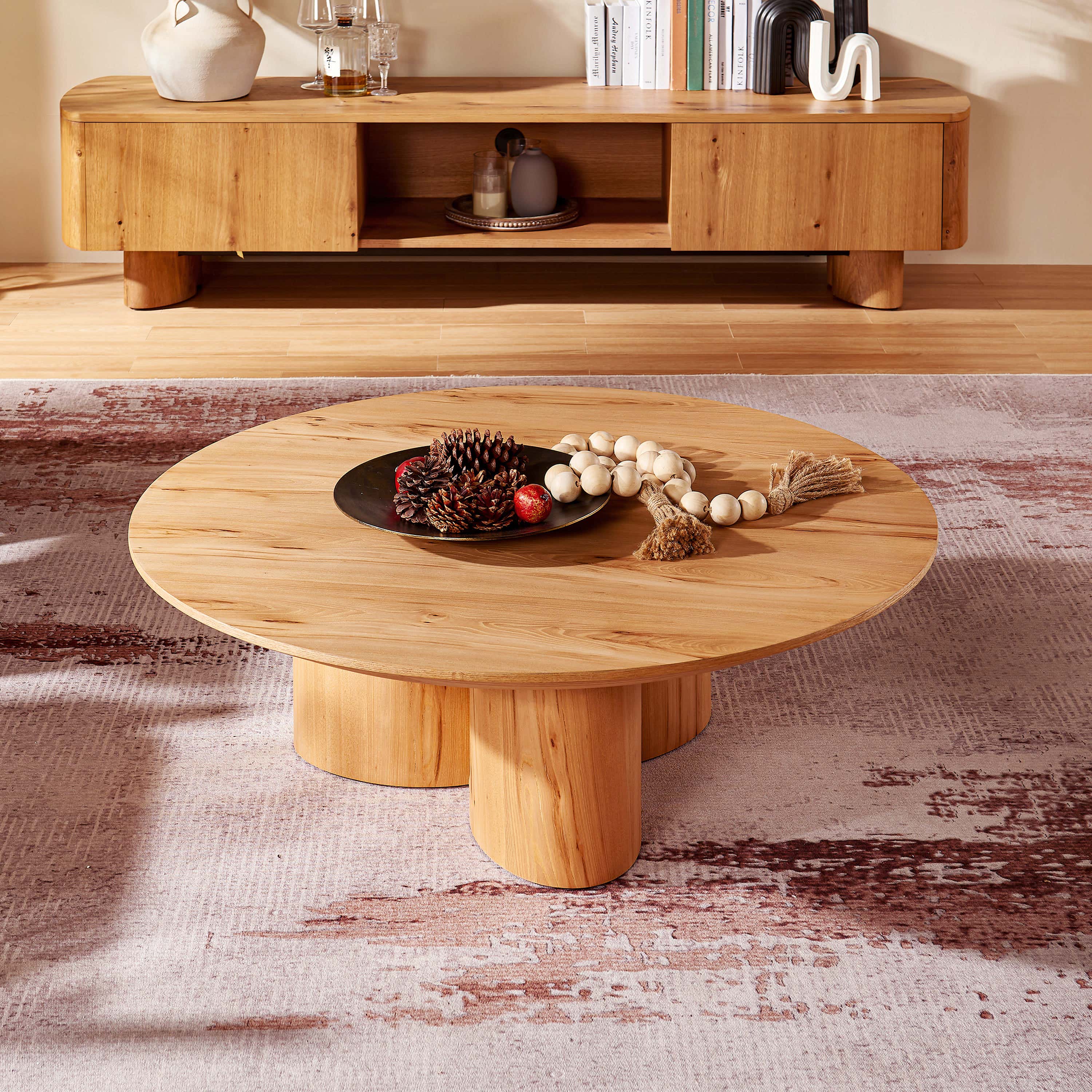 Trefoil Round Coffee Table 39"