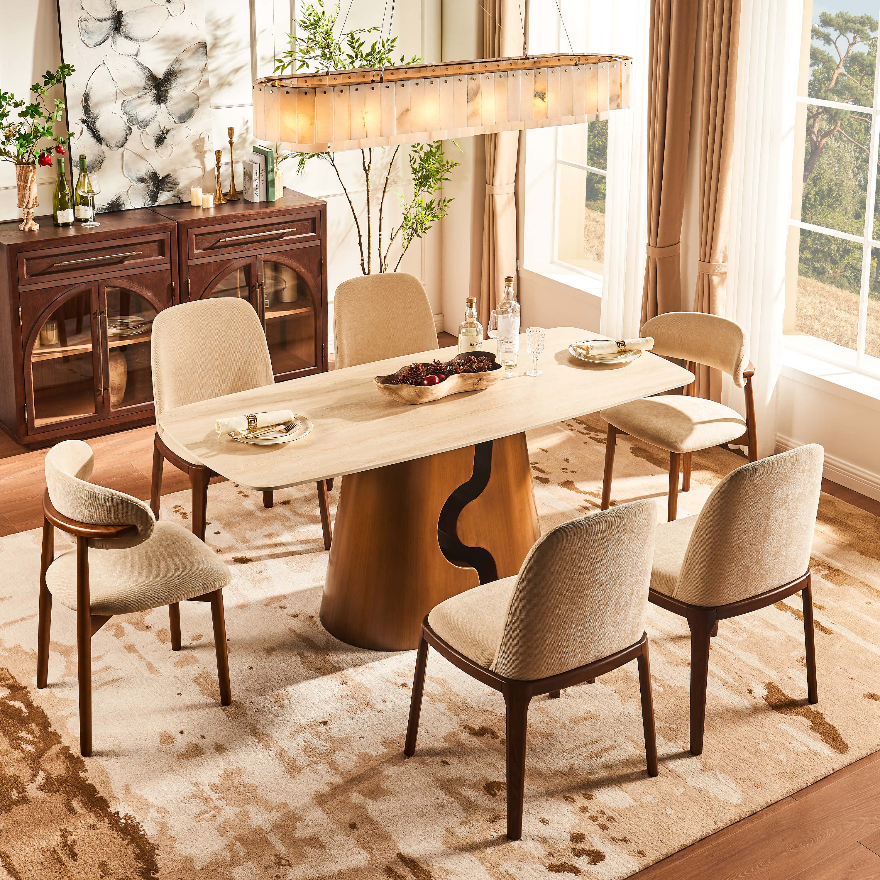 Synergy Sintered Stone Rectangular Dining Table 71"