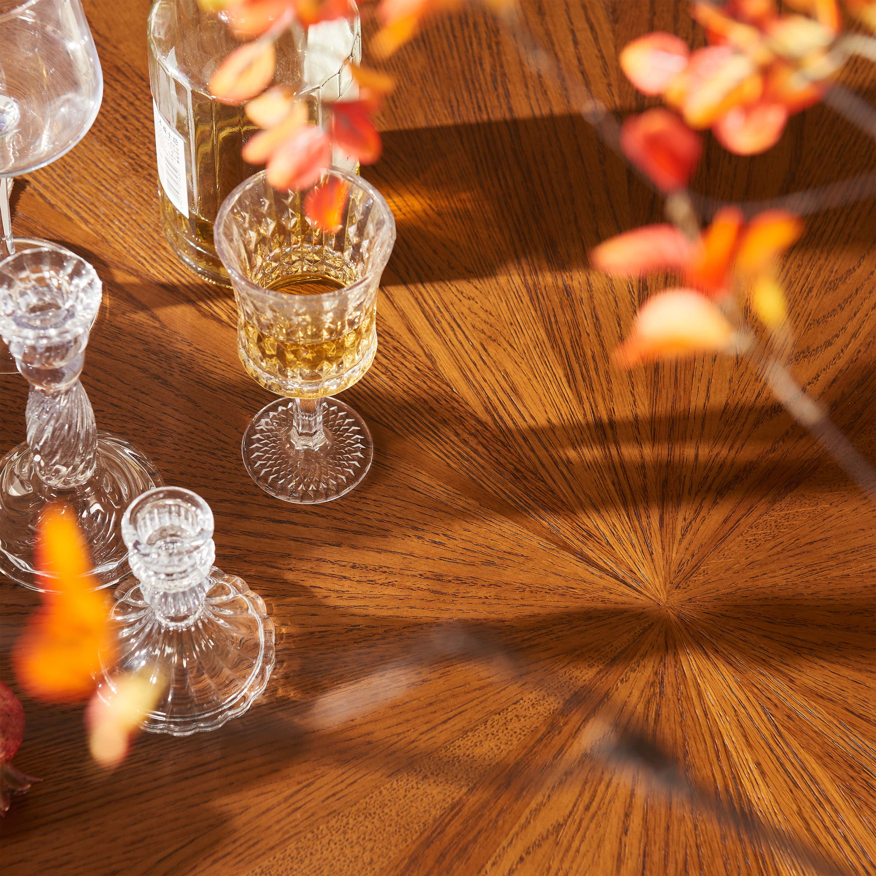 Solaris Rectangular Oak Dining Table 84"