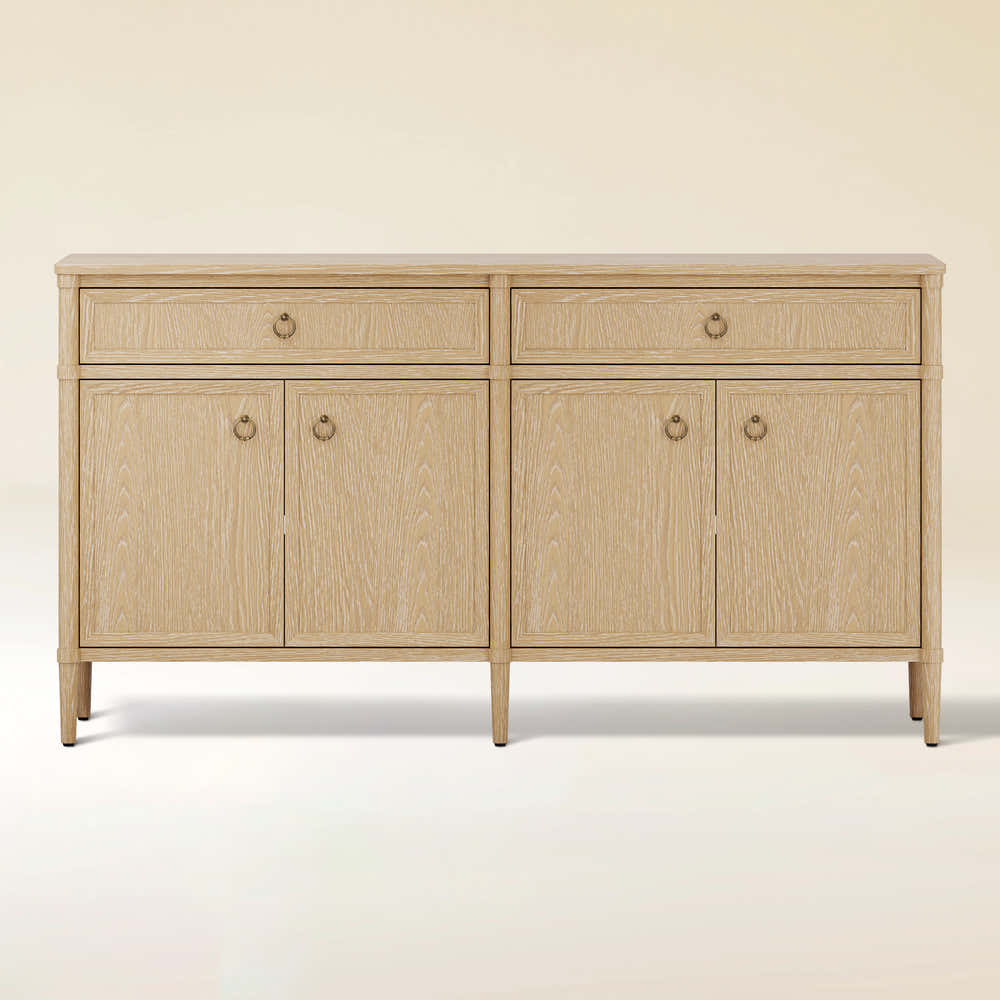 Maison Oak Finish 4-Door 2-Drawer Sideboard