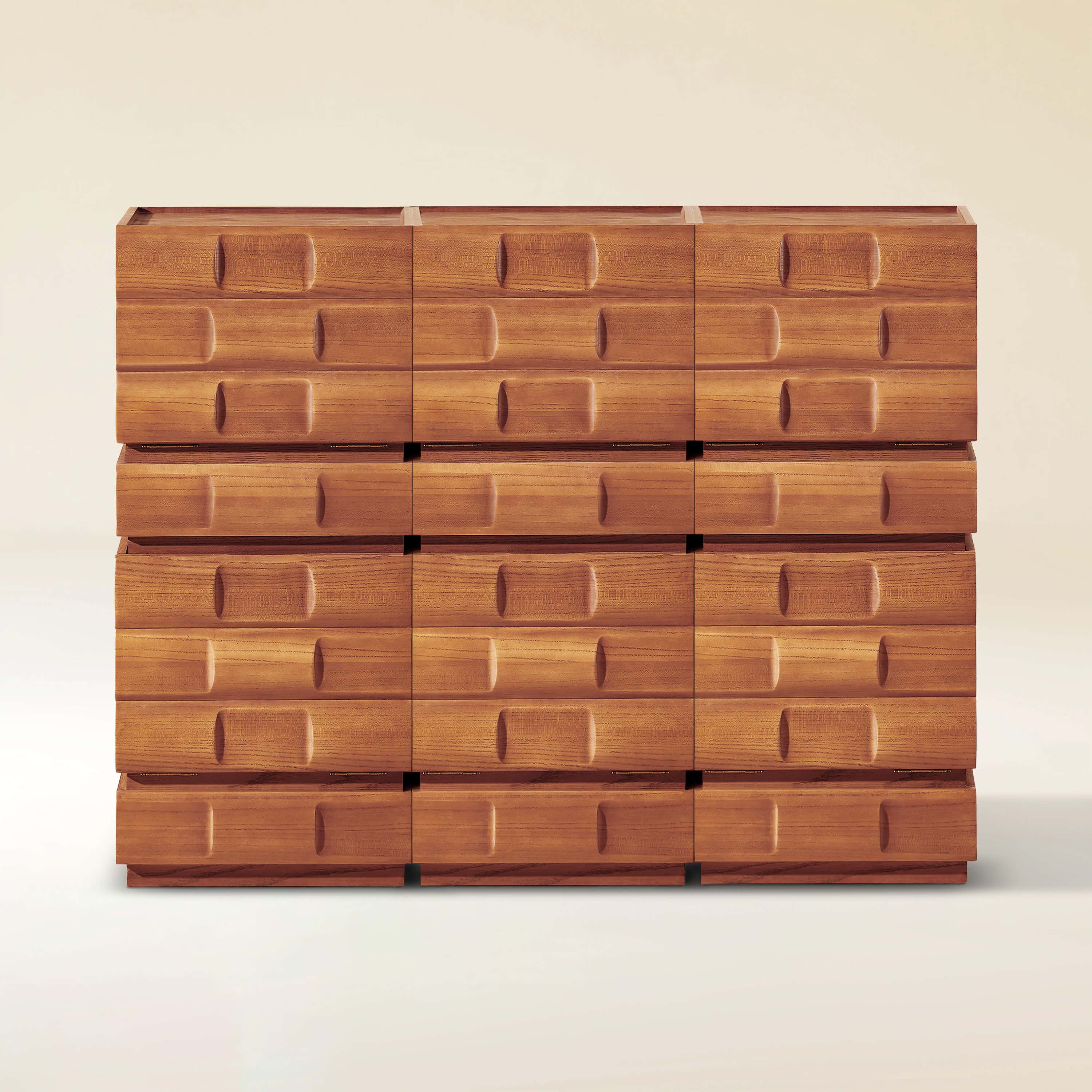 Terra Cube Emboss Cabinet (Set of 2)