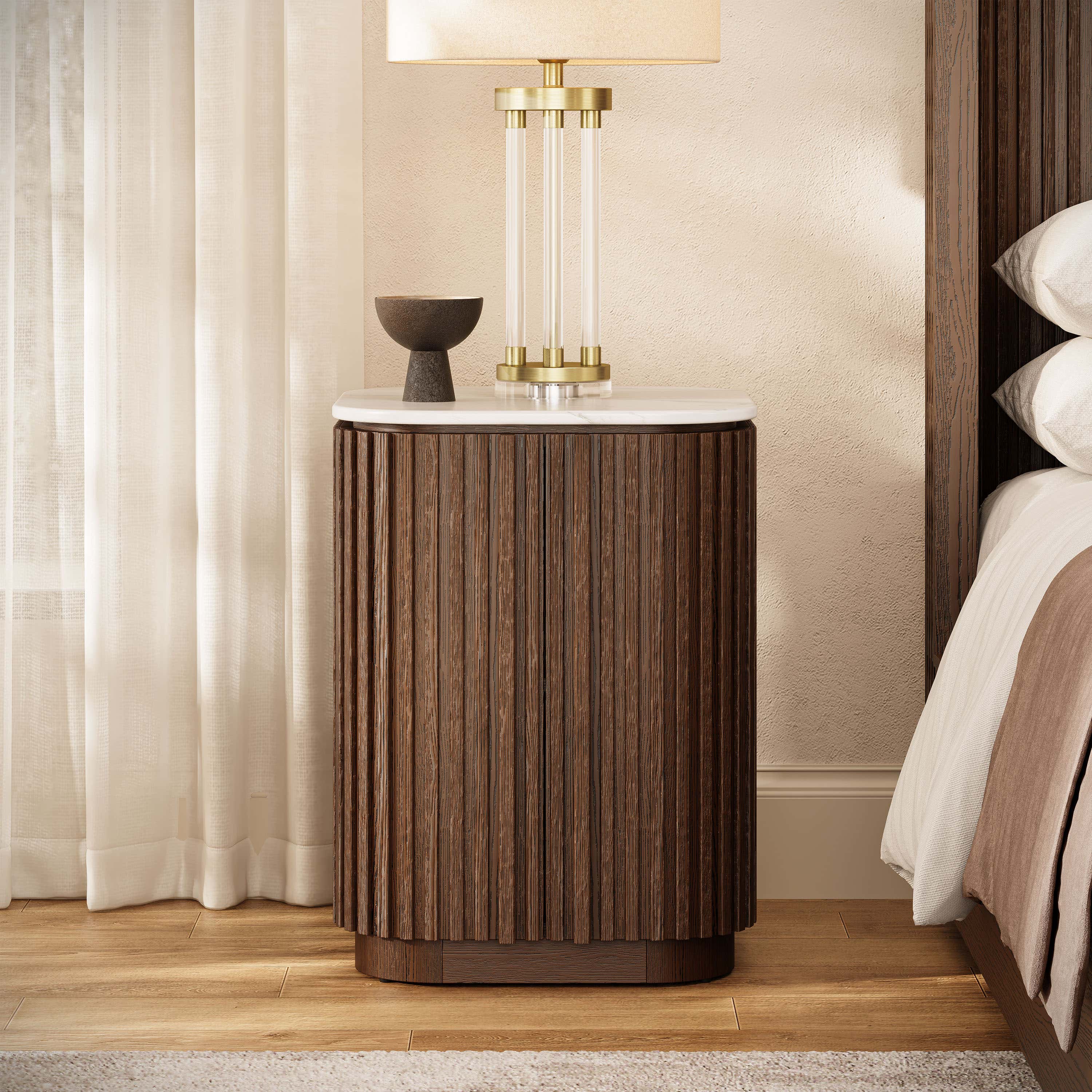 Valencia Fluted Nightstand 18"W
