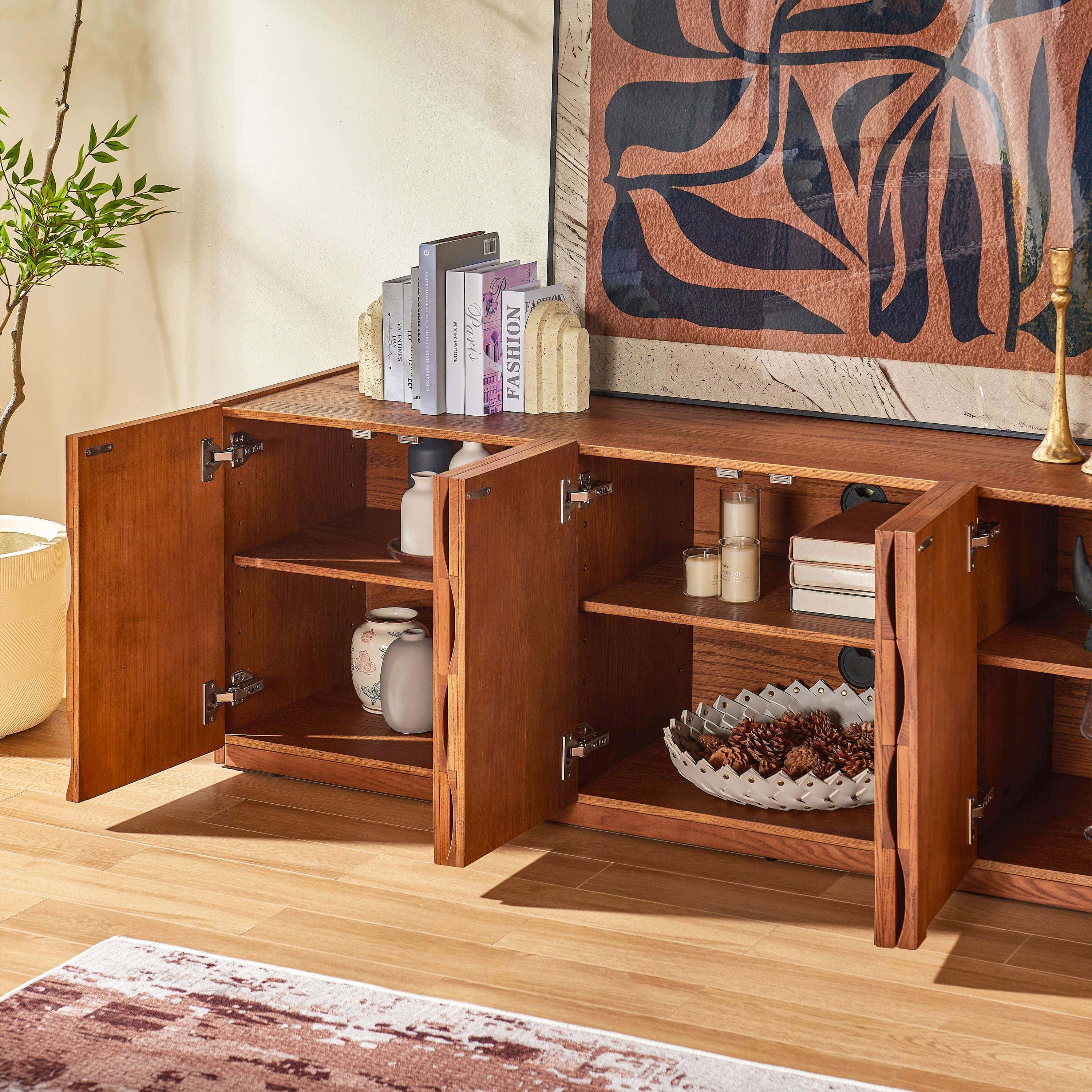 Terra Cube Emboss Media Console 71”