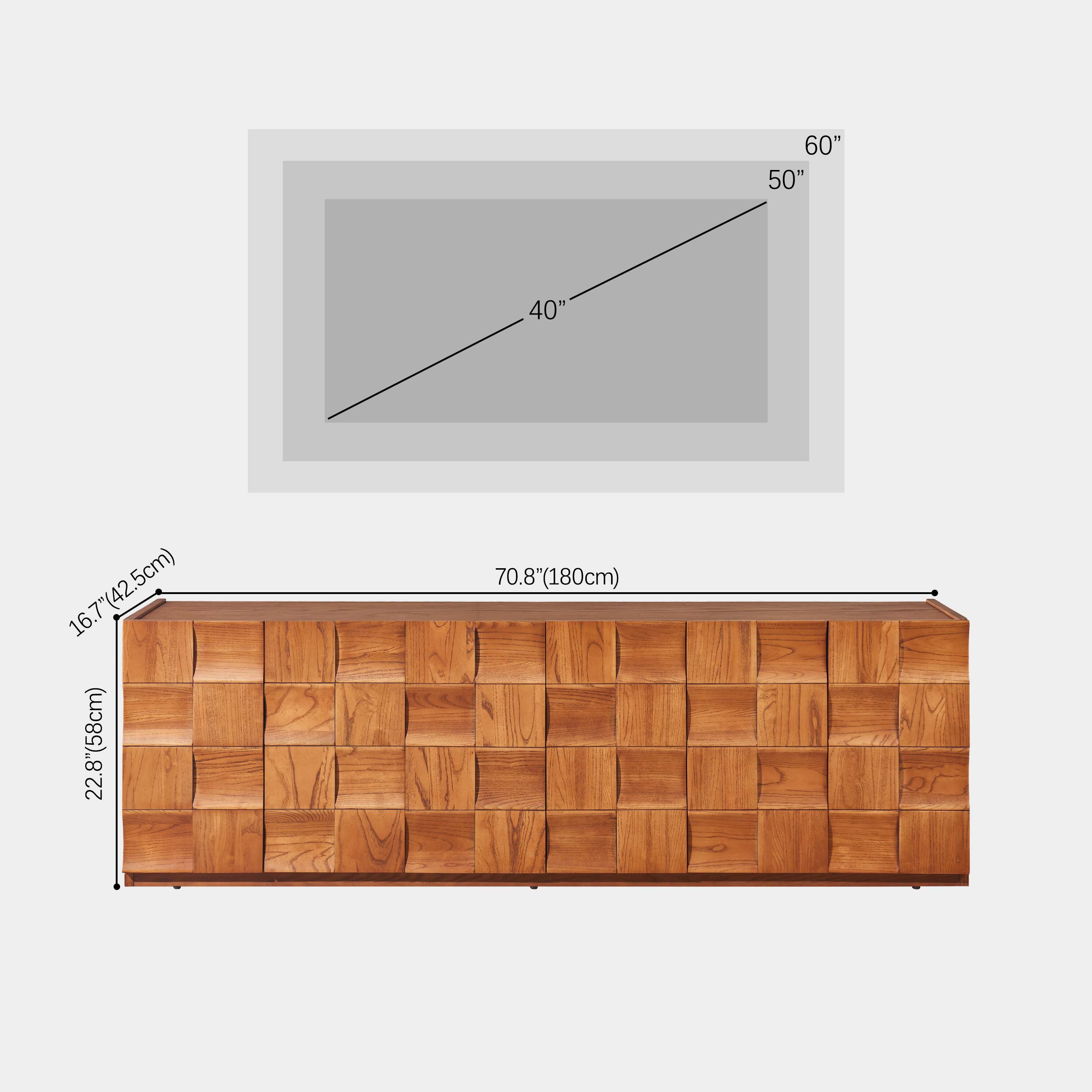 Terra Cube Emboss Media Console 71”
