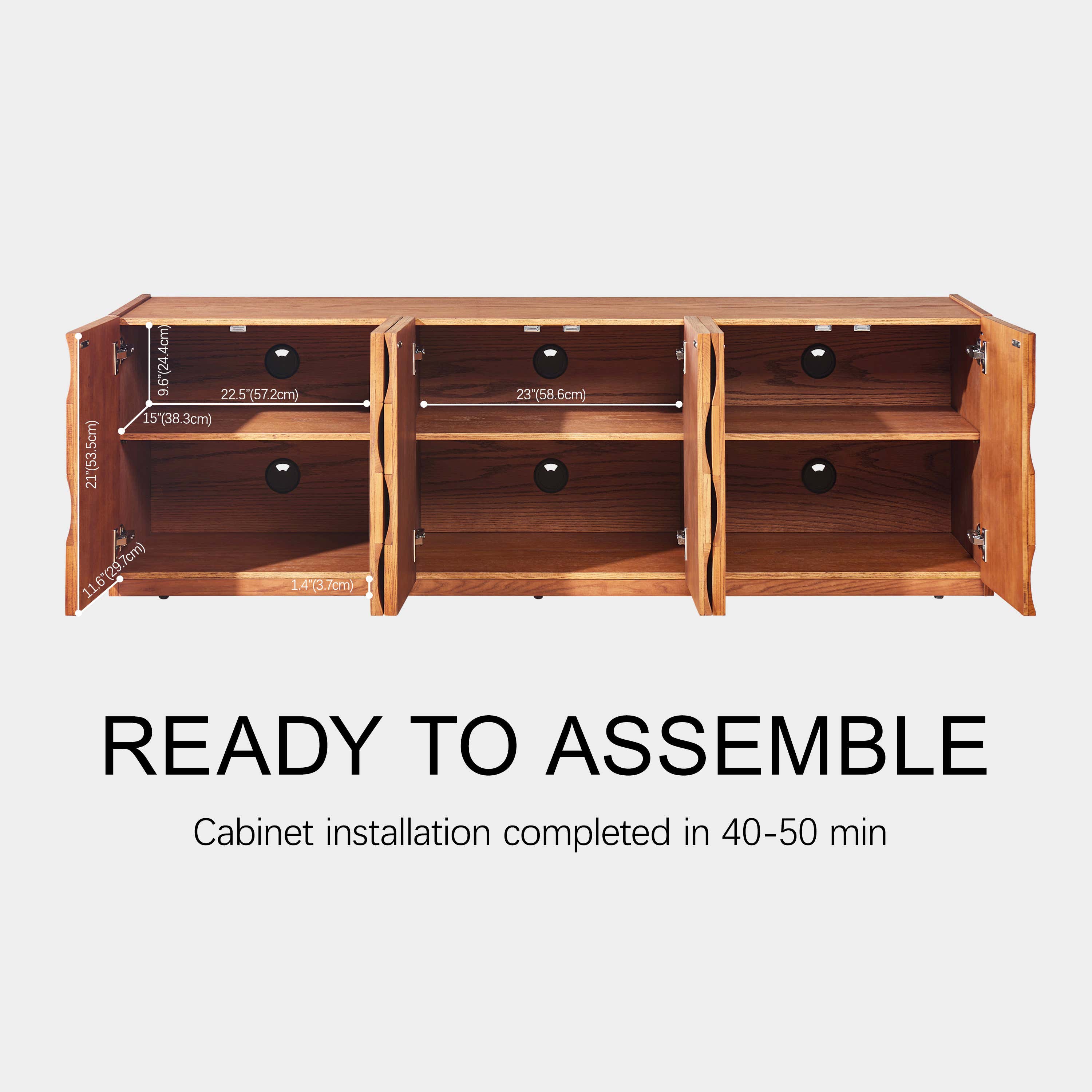 Terra Cube Emboss Media Console 71”