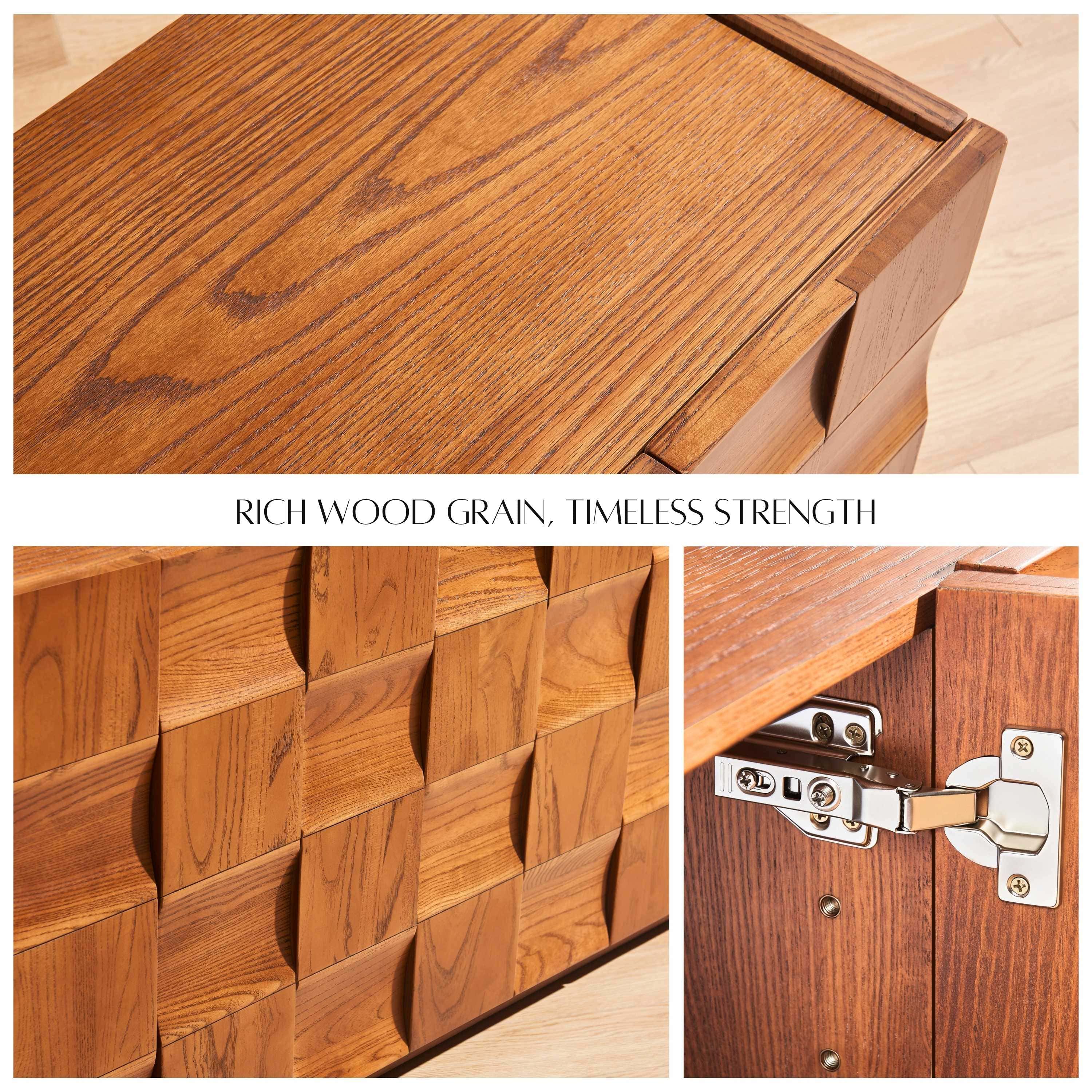 Terra Cube Emboss Media Console 71”