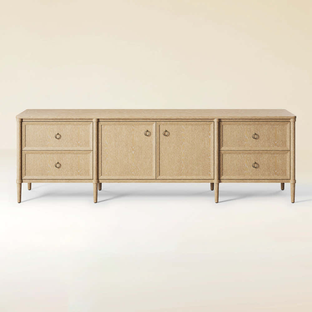 Maison Oak Media Console 84"