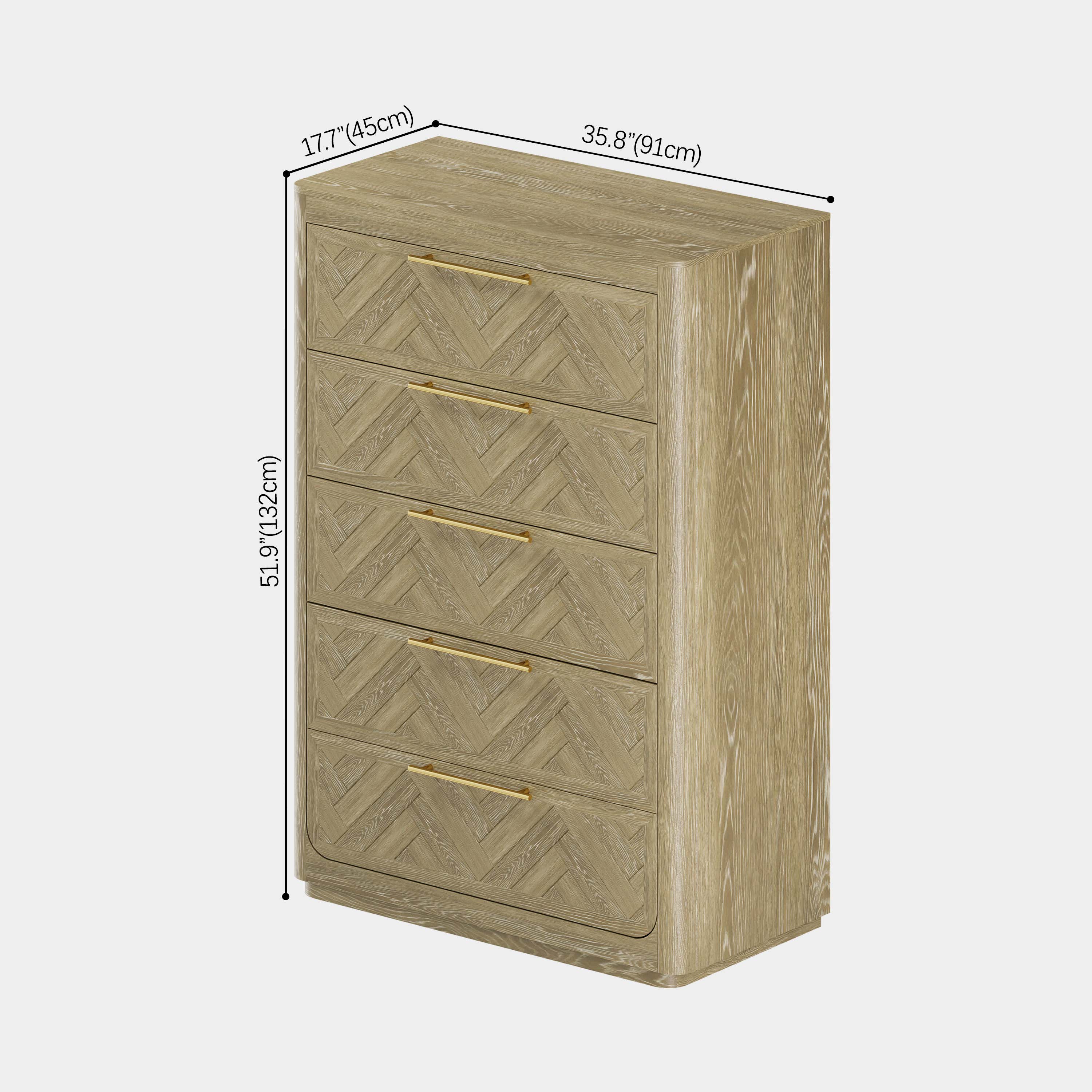 Ridgemont 5-Drawer Chest 36" W