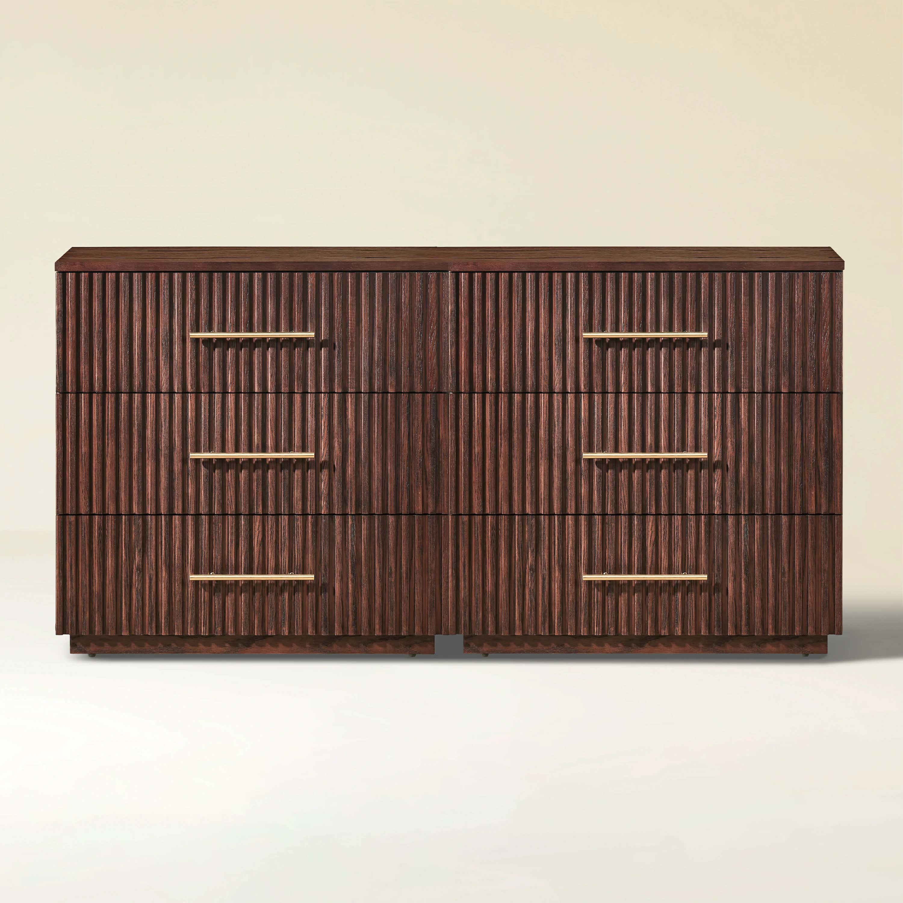 Holt 63“ Oak 6-Drawer Chest(Set of 2)