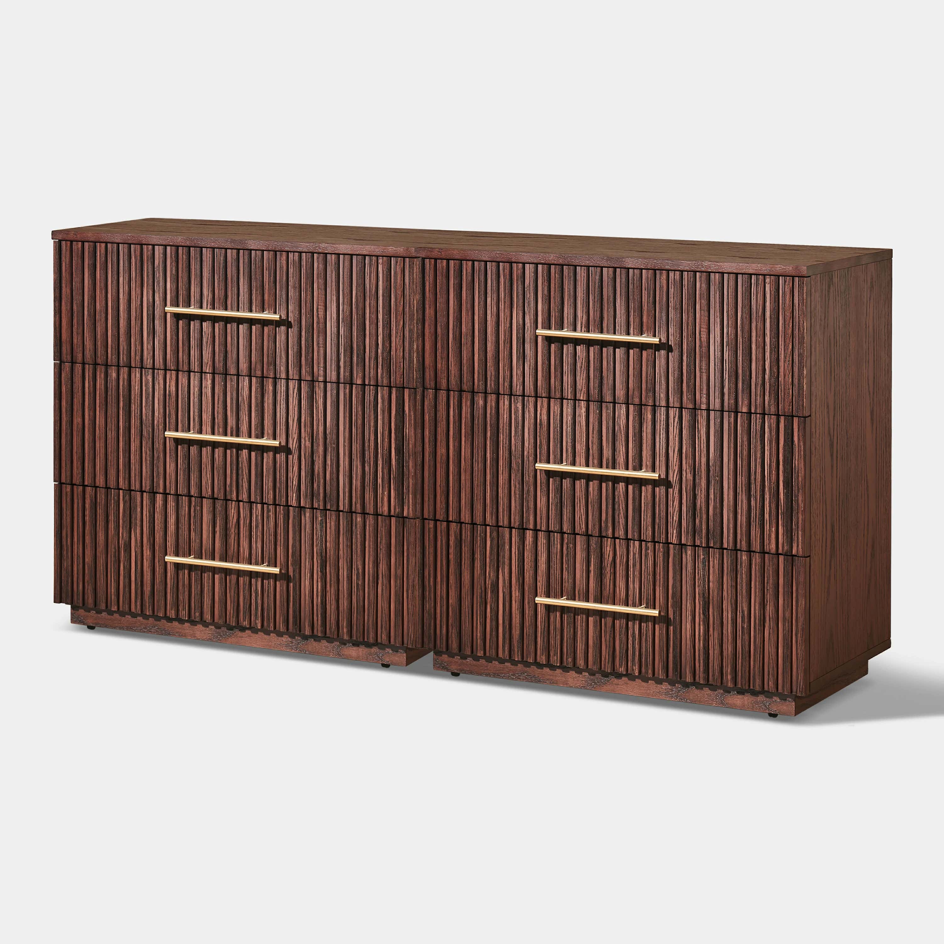 Holt 63“ Oak 6-Drawer Chest(Set of 2)