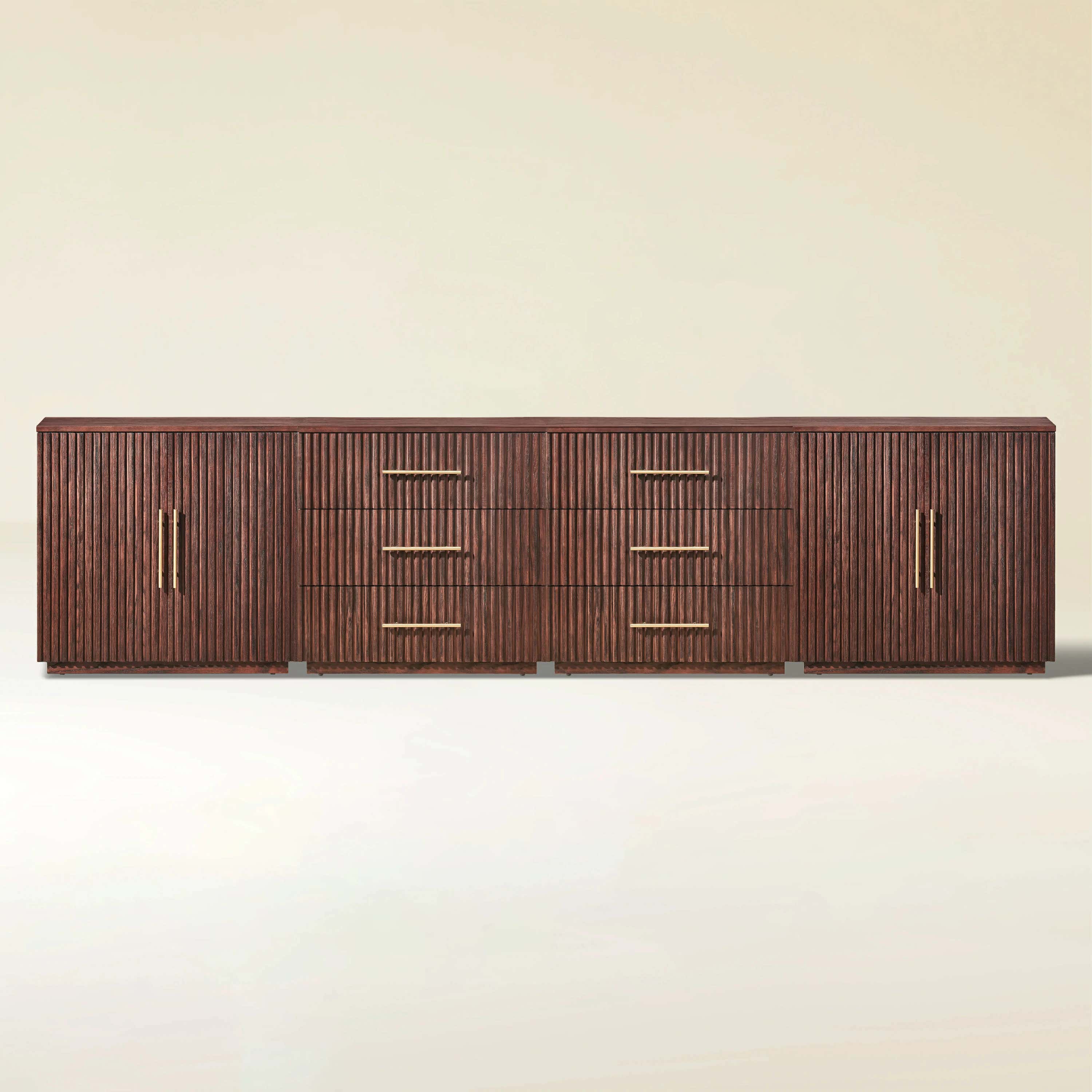Holt Oak Modular Media Console (Set of 4)