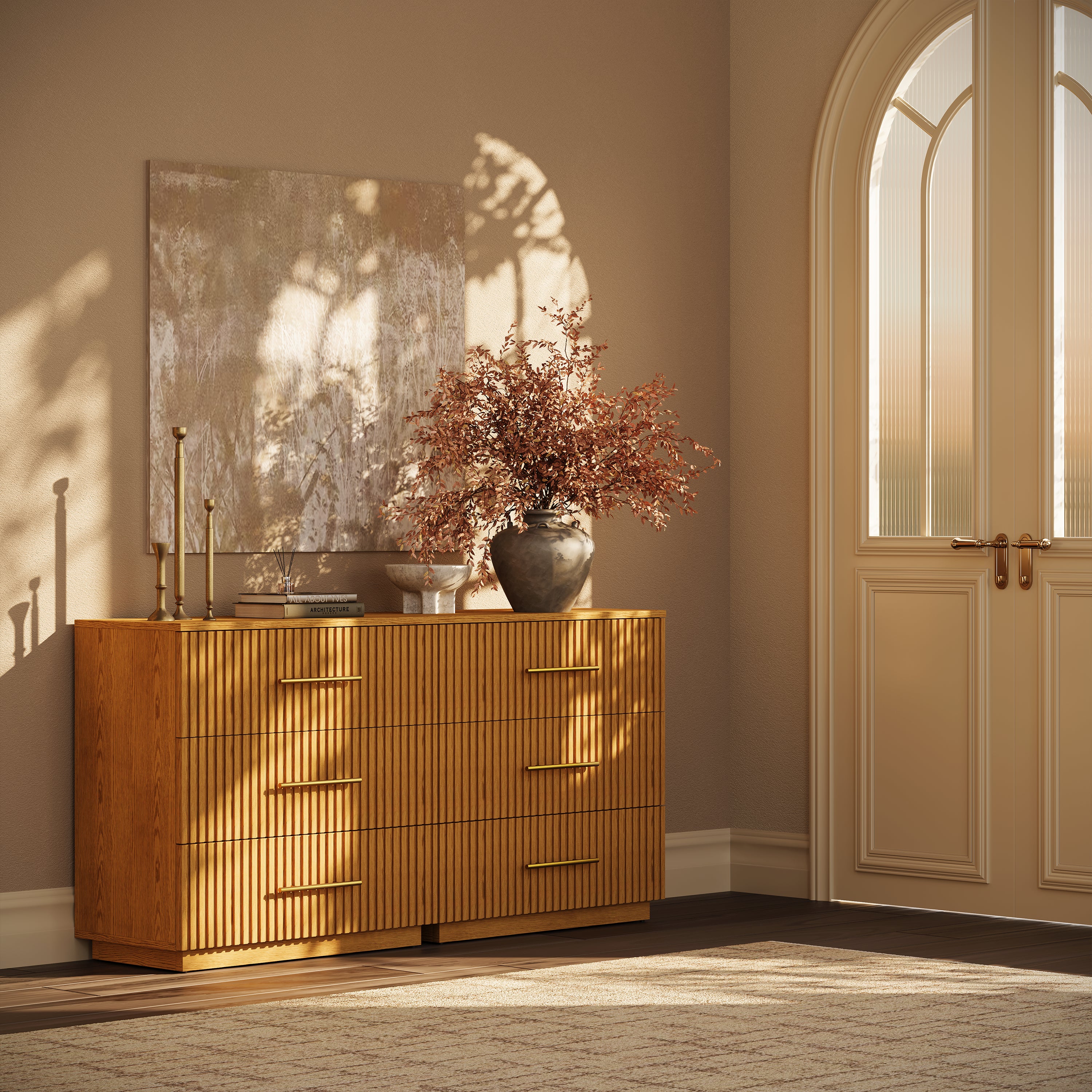 Holt 63“ Oak 6-Drawer Chest(Set of 2)