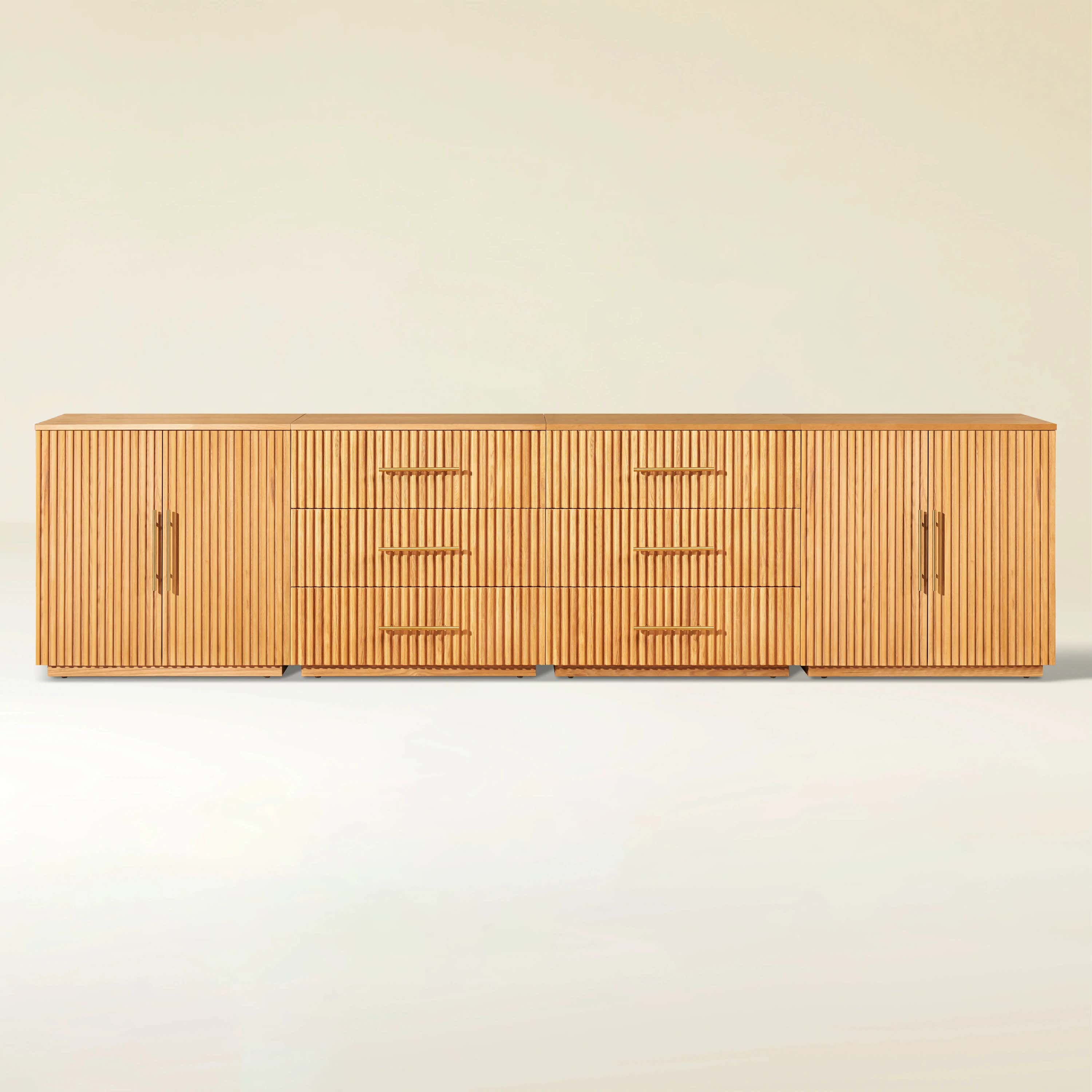 Holt Oak Modular Media Console (Set of 4)