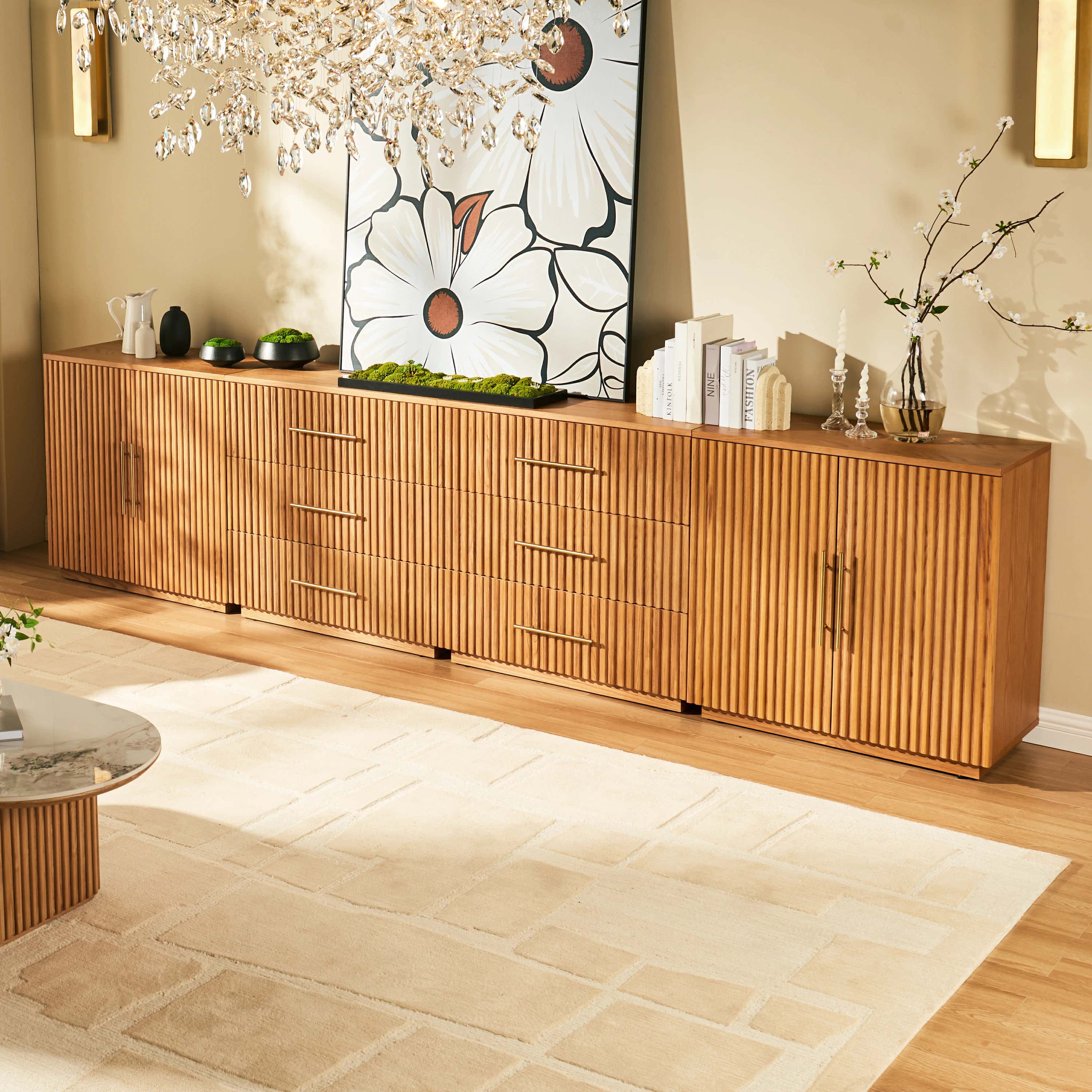 Holt Oak Modular Media Console (Set of 4)