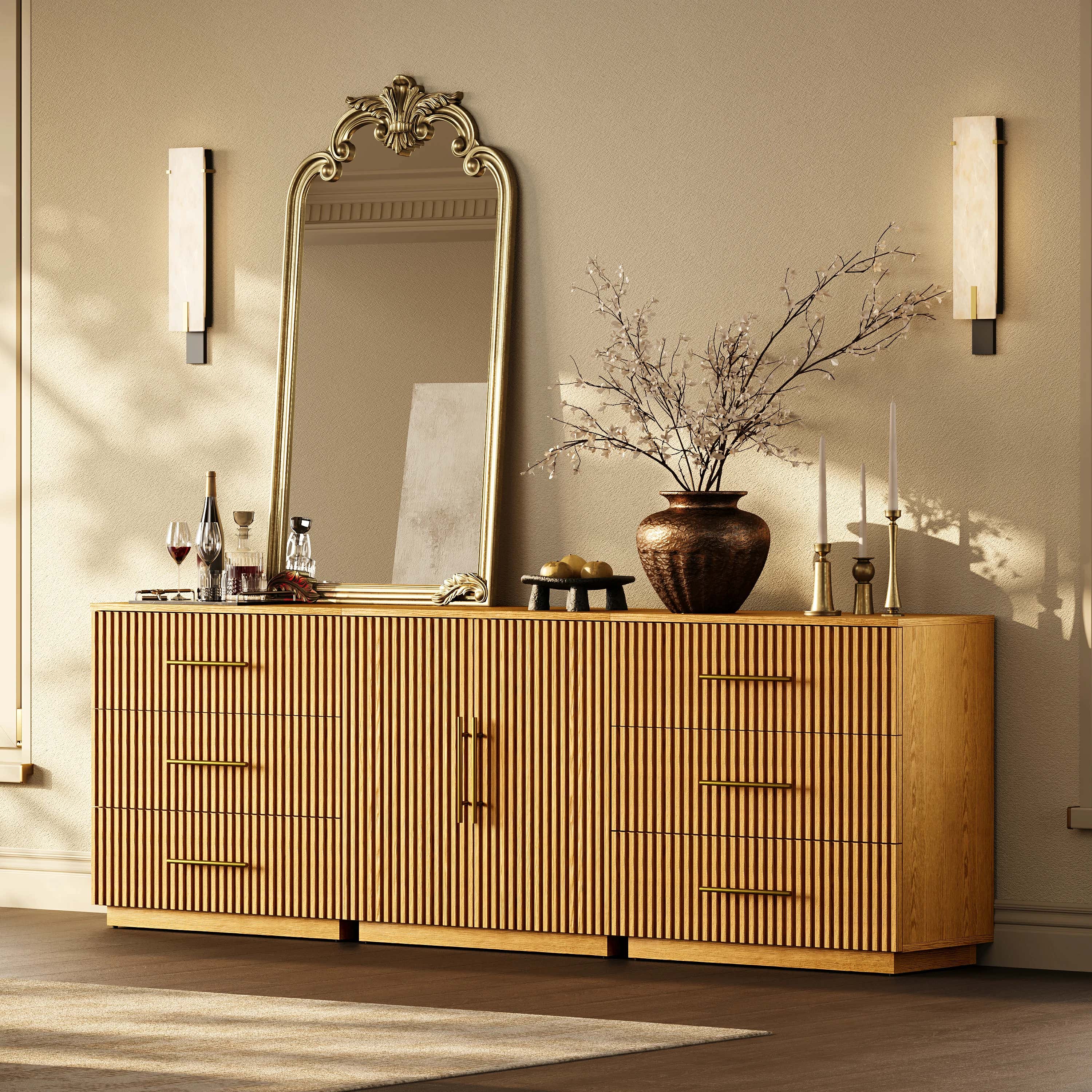 Holt Oak Modular Media Console (Set of 3)