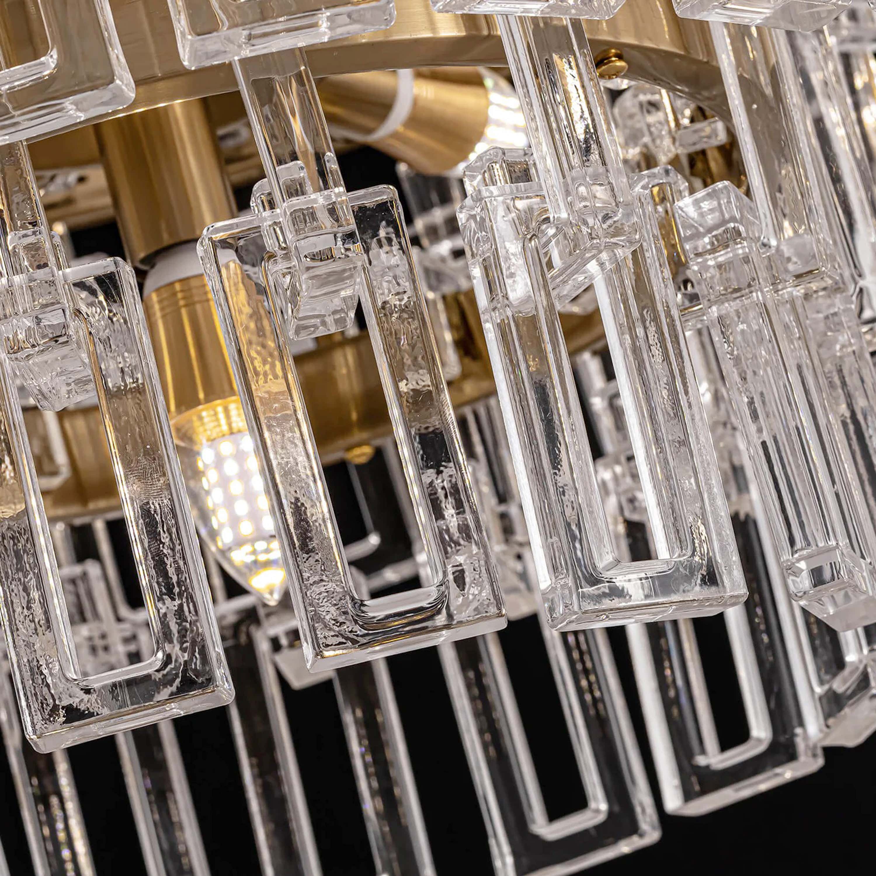 Catenzia Crystal Tiered Round Chandelier 19"D