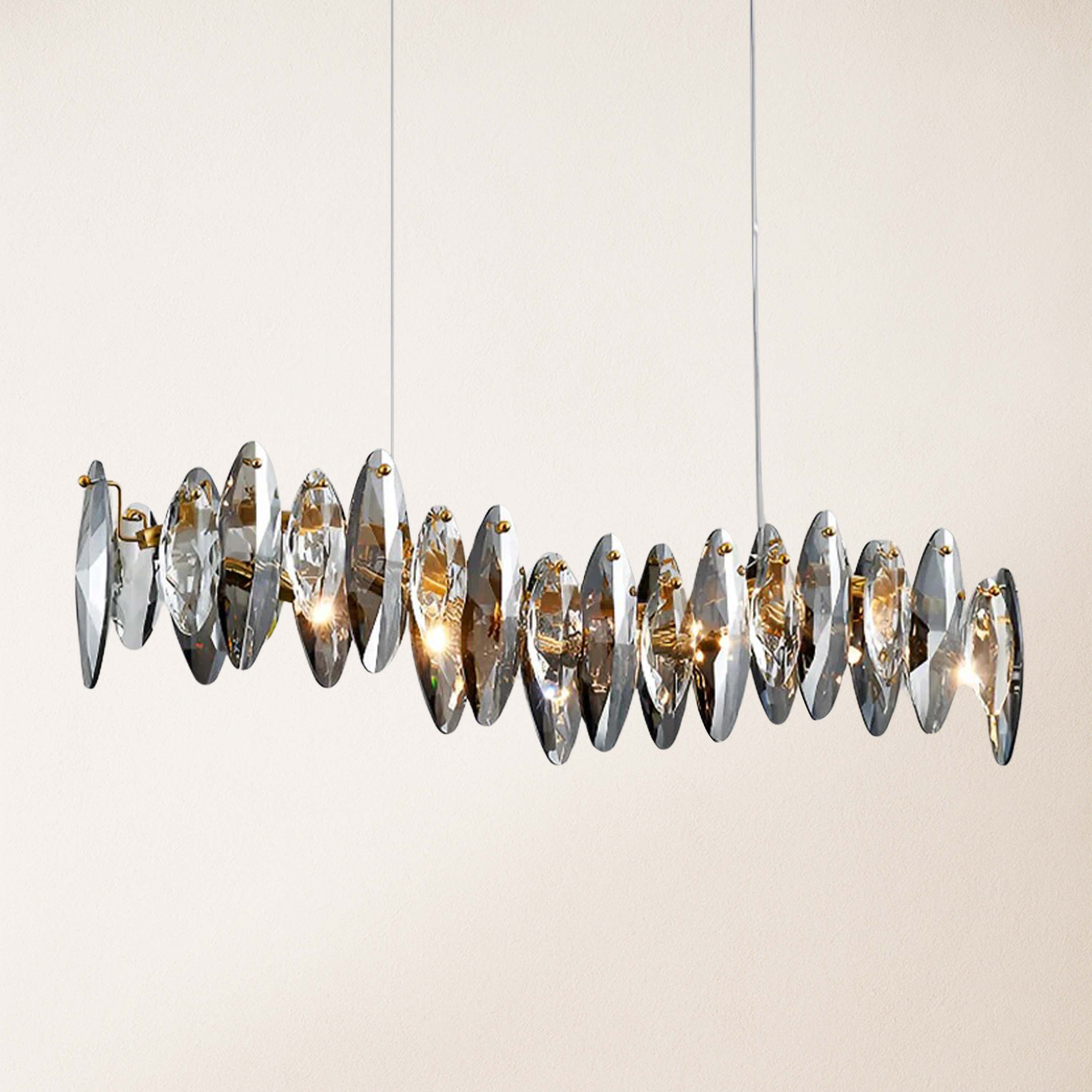 Eclatia Marquise Crystal Linear Chandelier 35"W