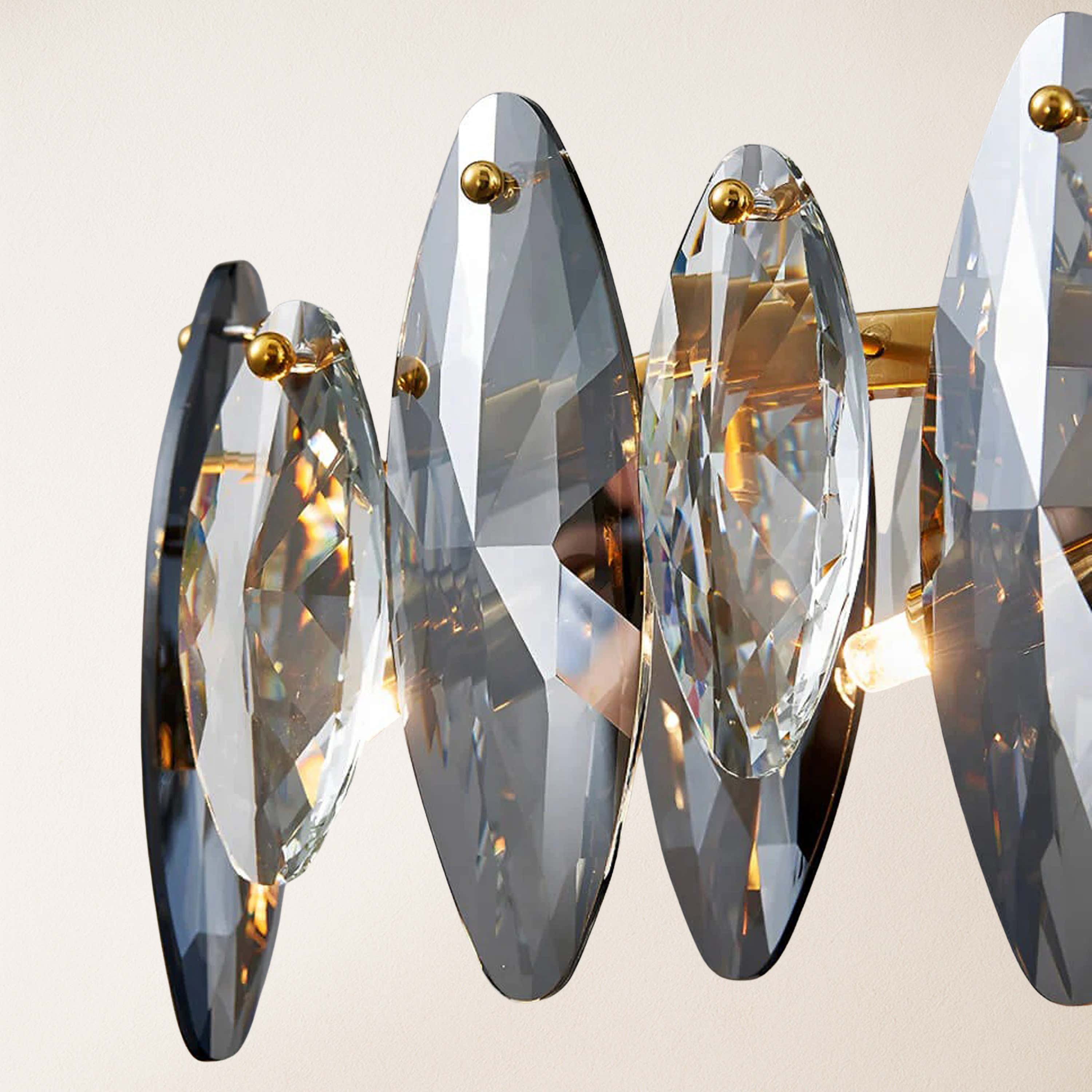 Eclatia Marquise Crystal Linear Chandelier 35"W