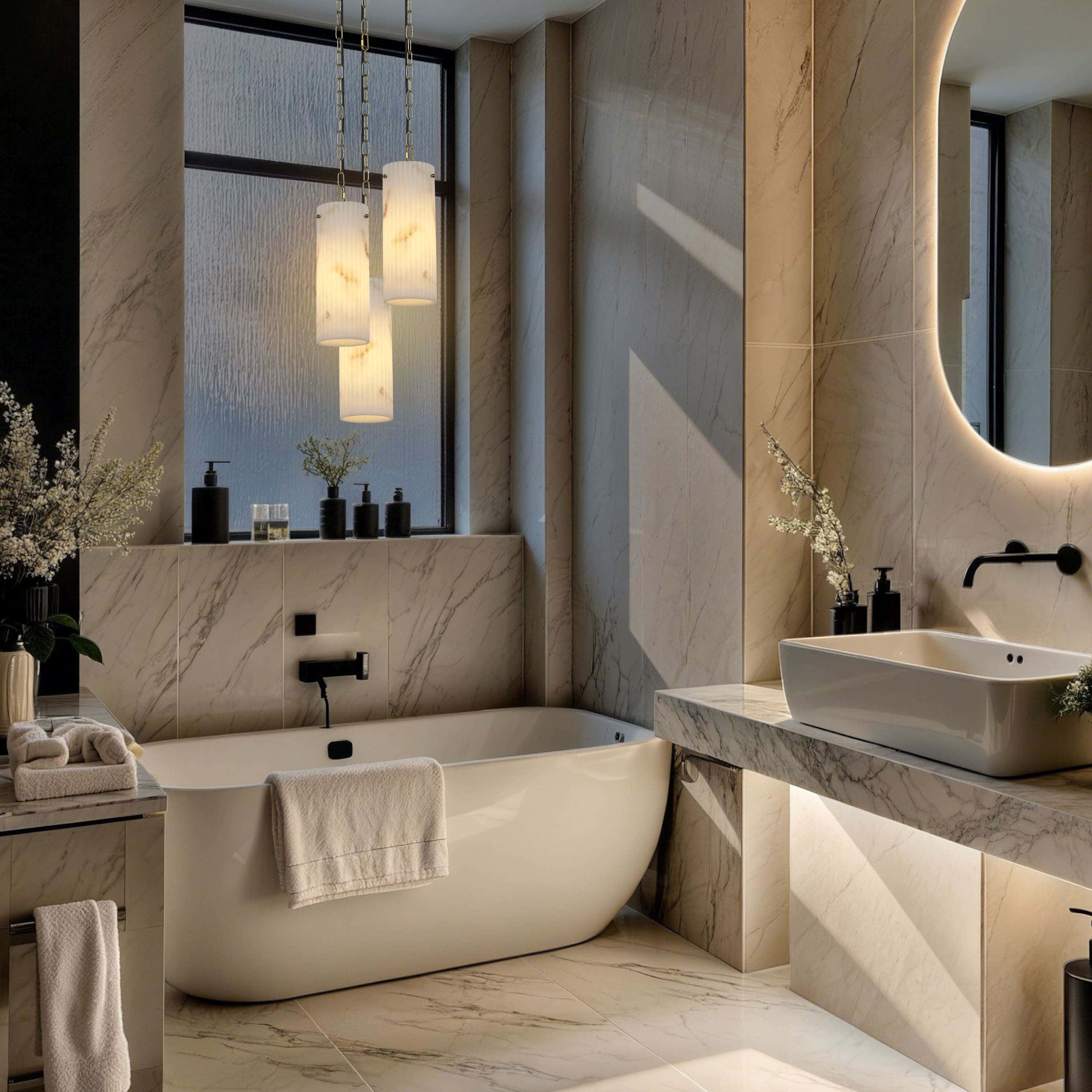 Luminare Resin Fluted Pendant 5"