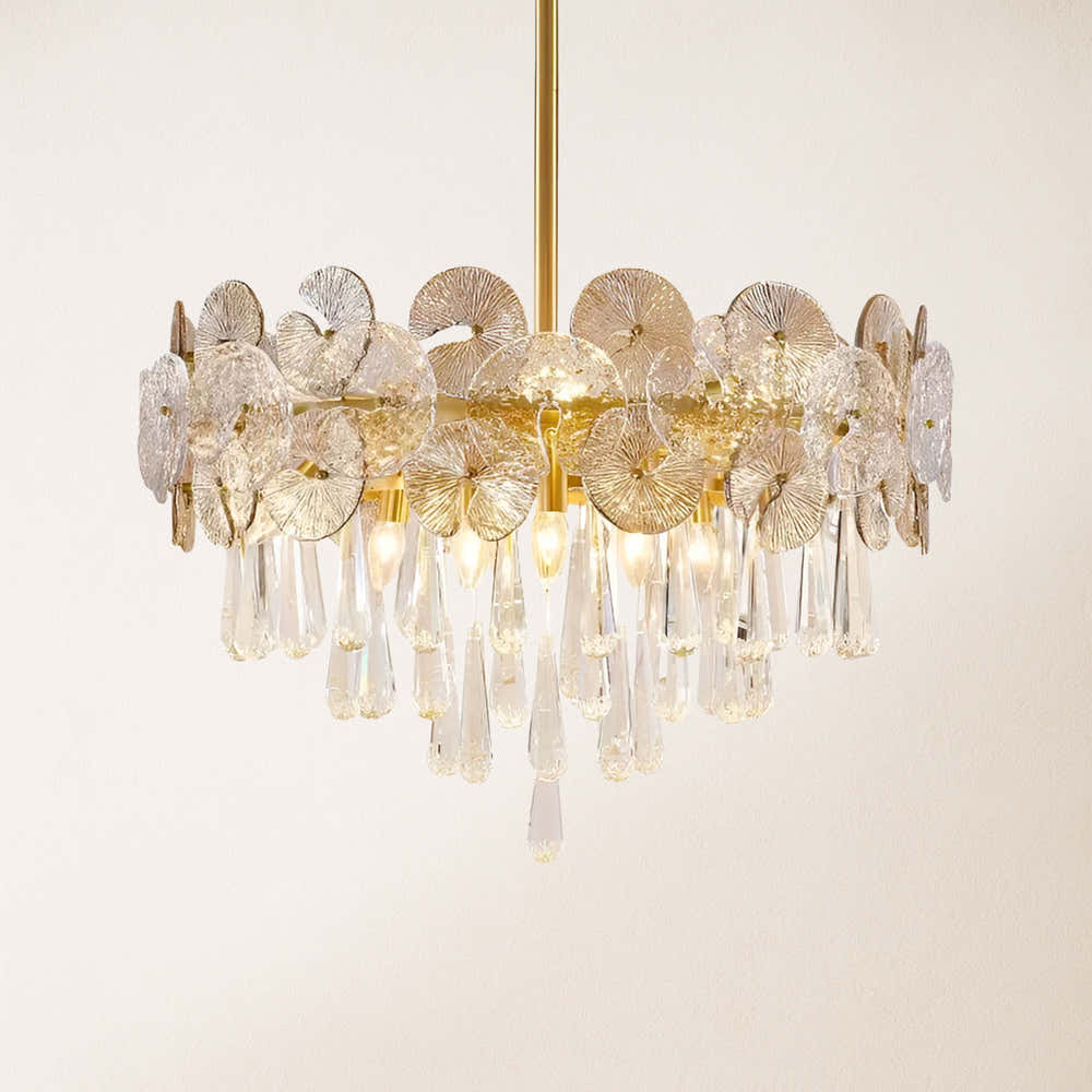 Nymphora Glass Round Chandelier 26"D