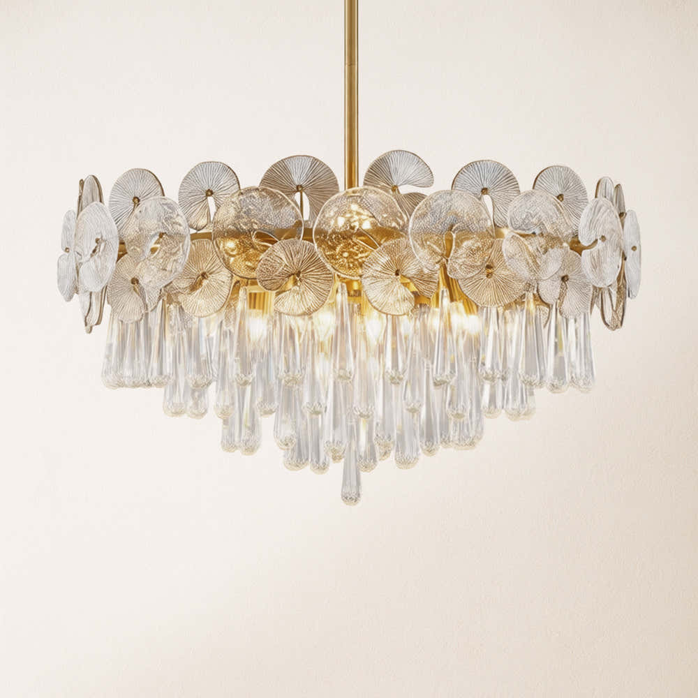 Nymphora Glass Round Chandelier 32"D