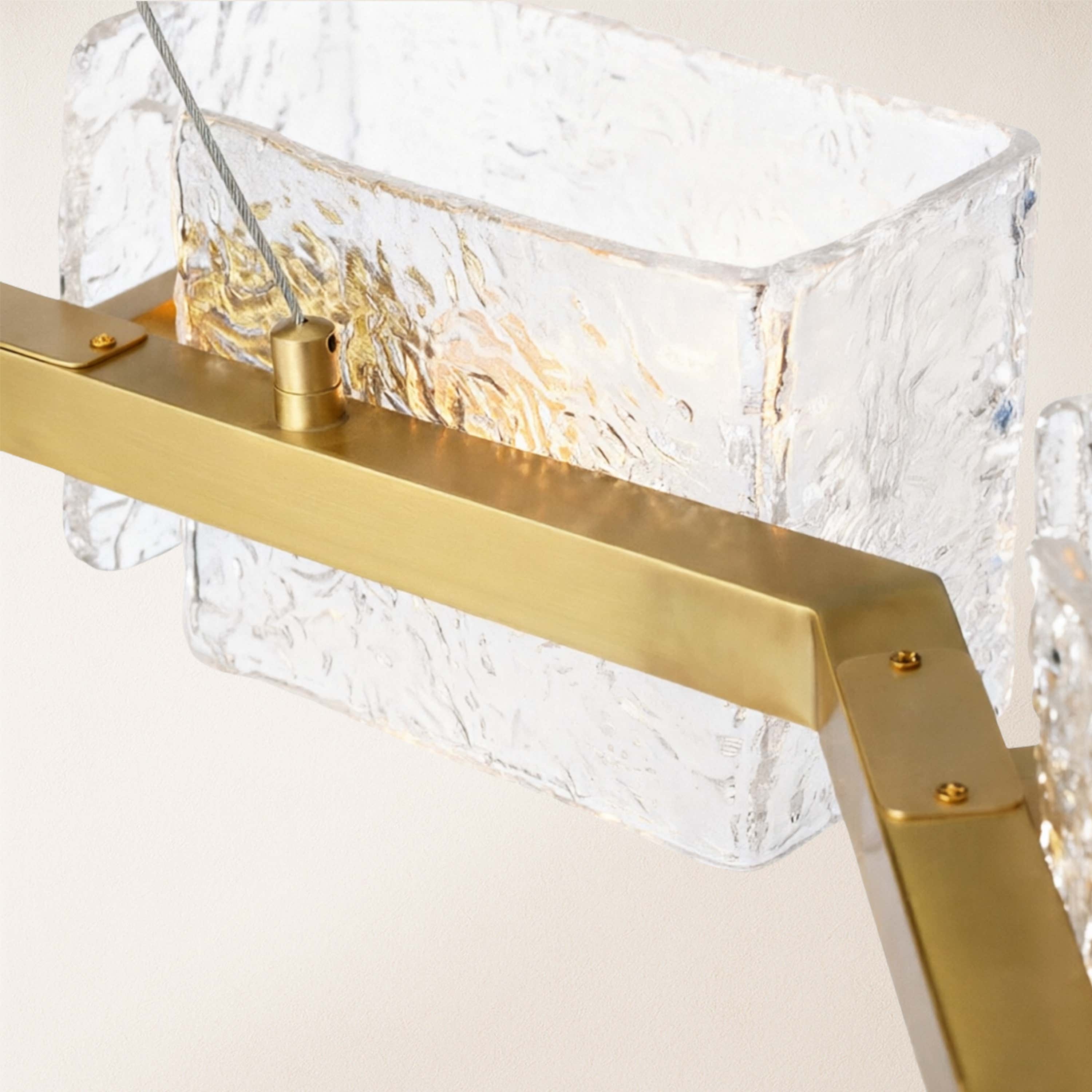 Vitreolith Glass Geometric Ring Chandelier 29"W