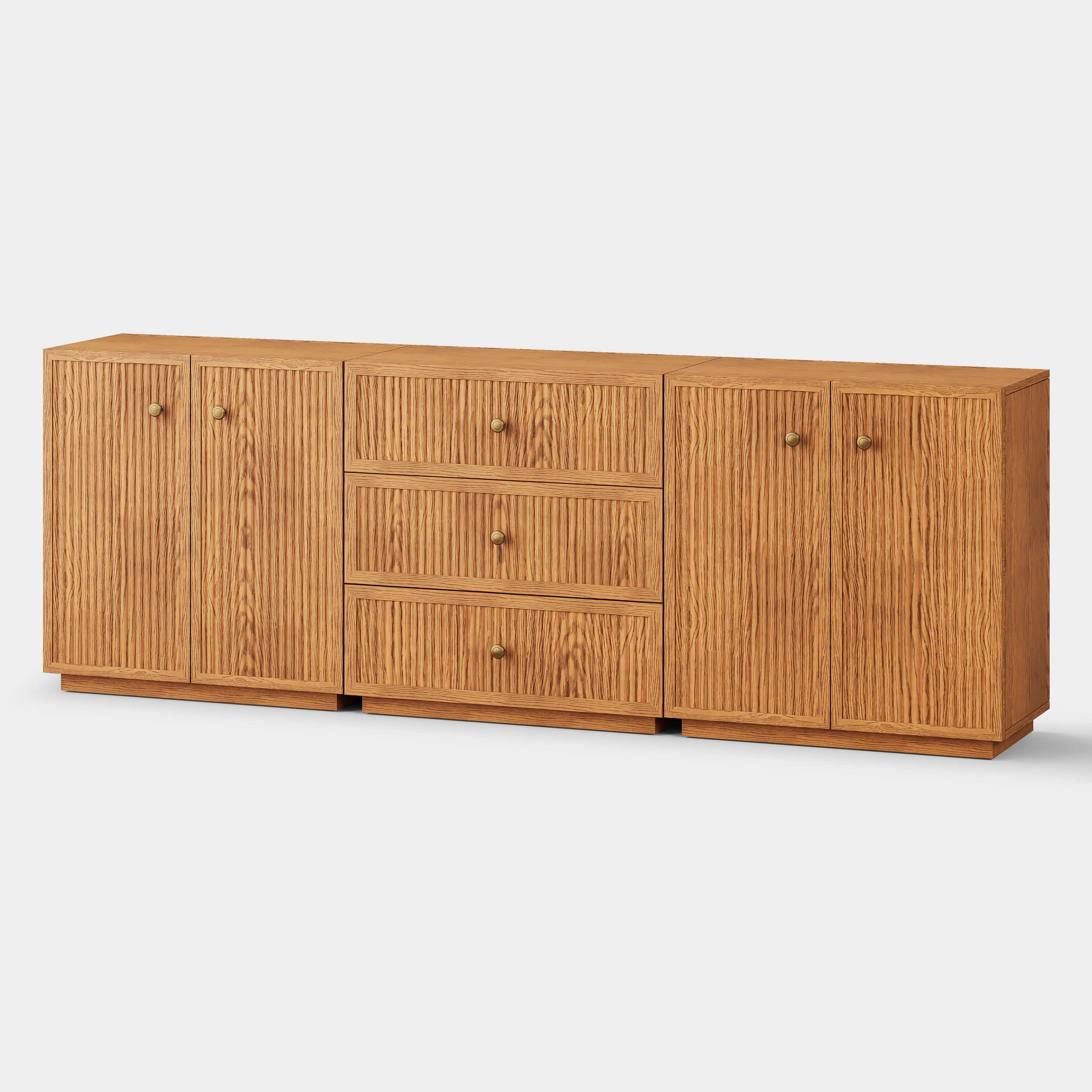 Avery Oak Modular Sideboard 90"W