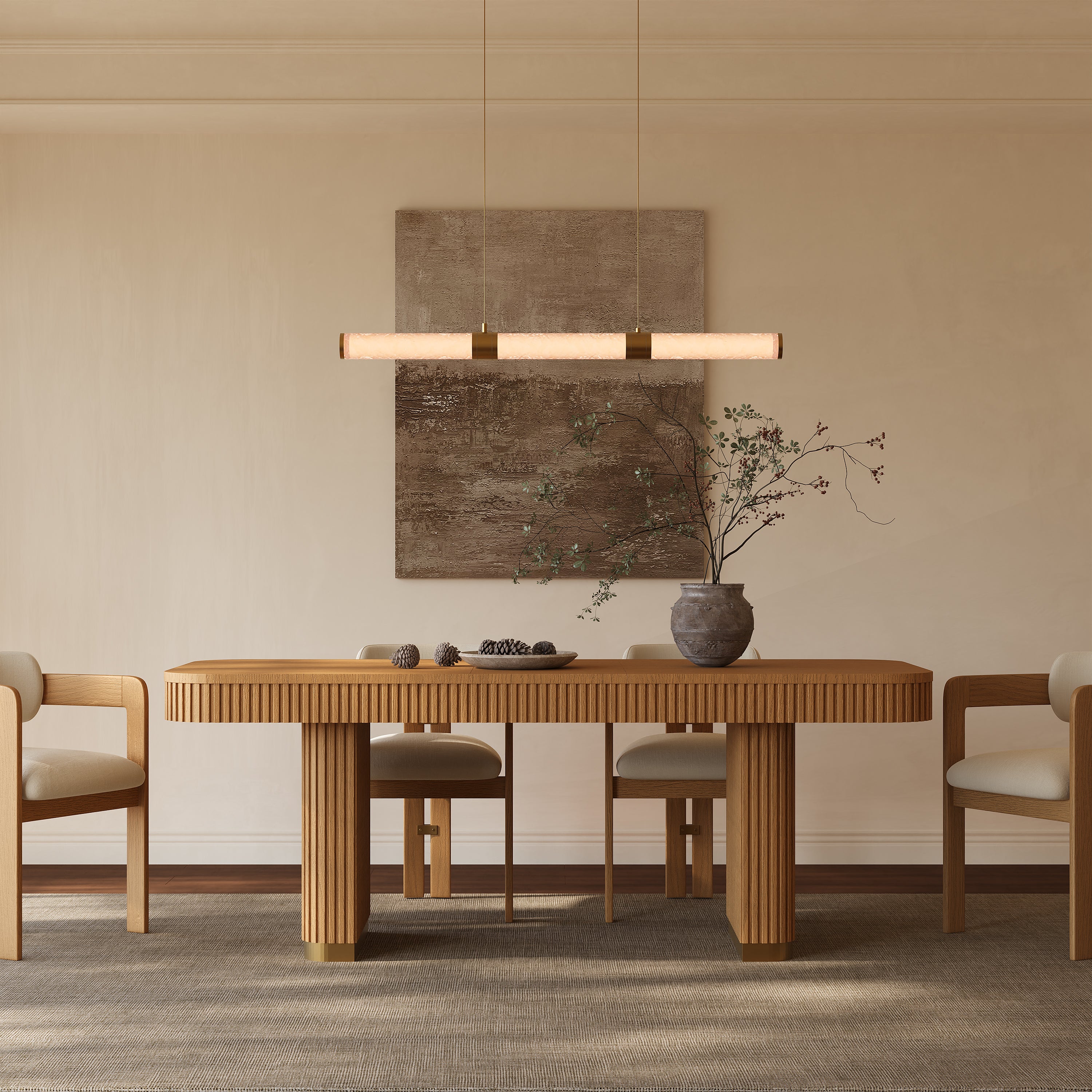 Hollin Rectangle Dining Table 63" Extend 78.7"