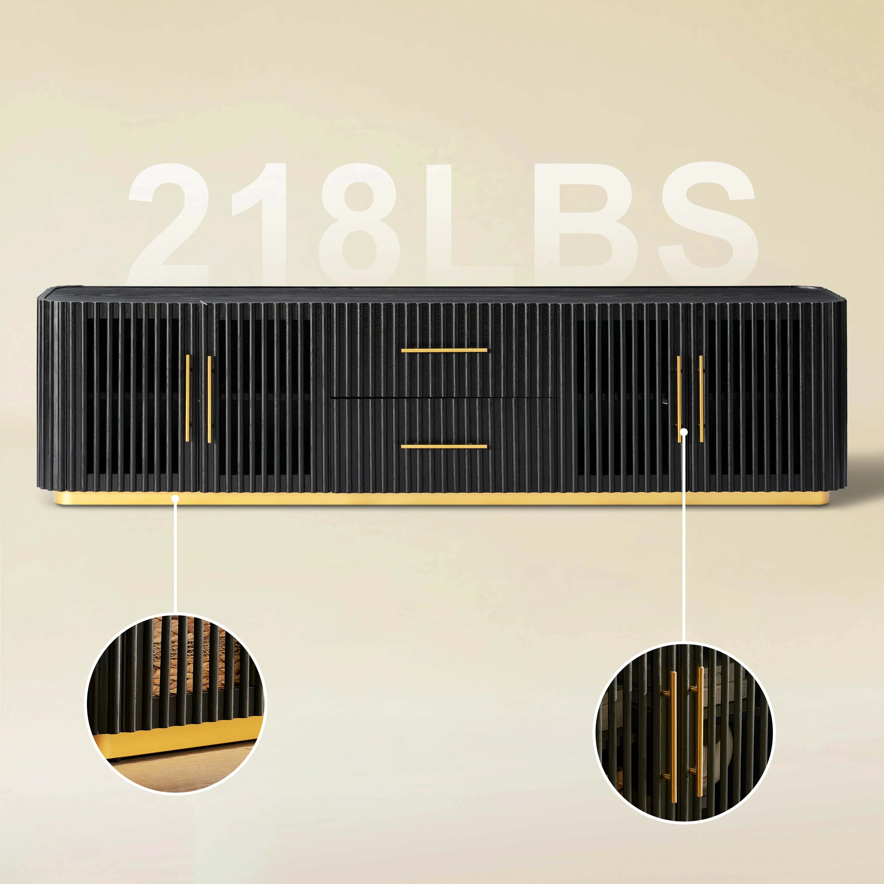 Holton Oak Media Console And Sideboard Set