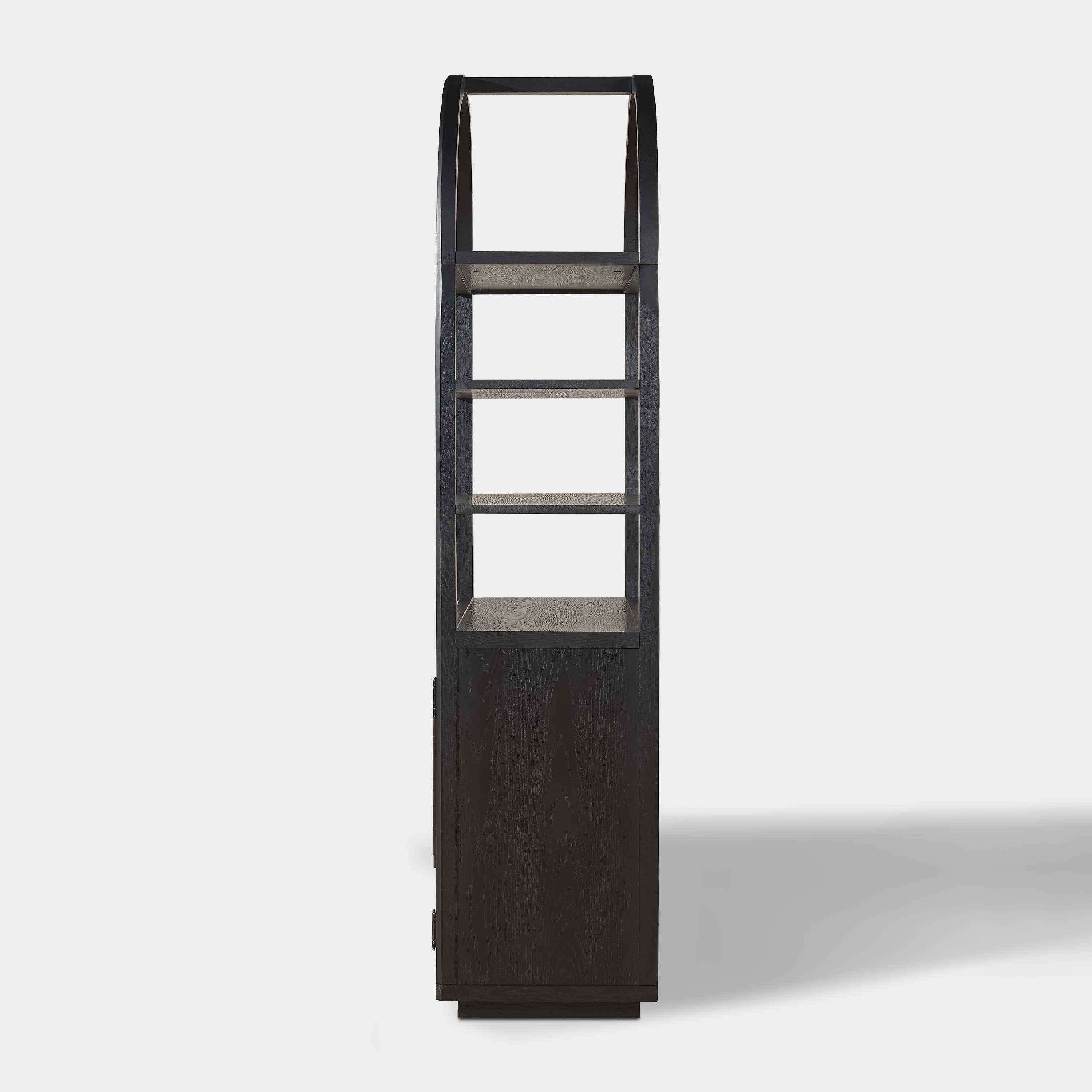 Alvar Arched Bookcase with Cabinet