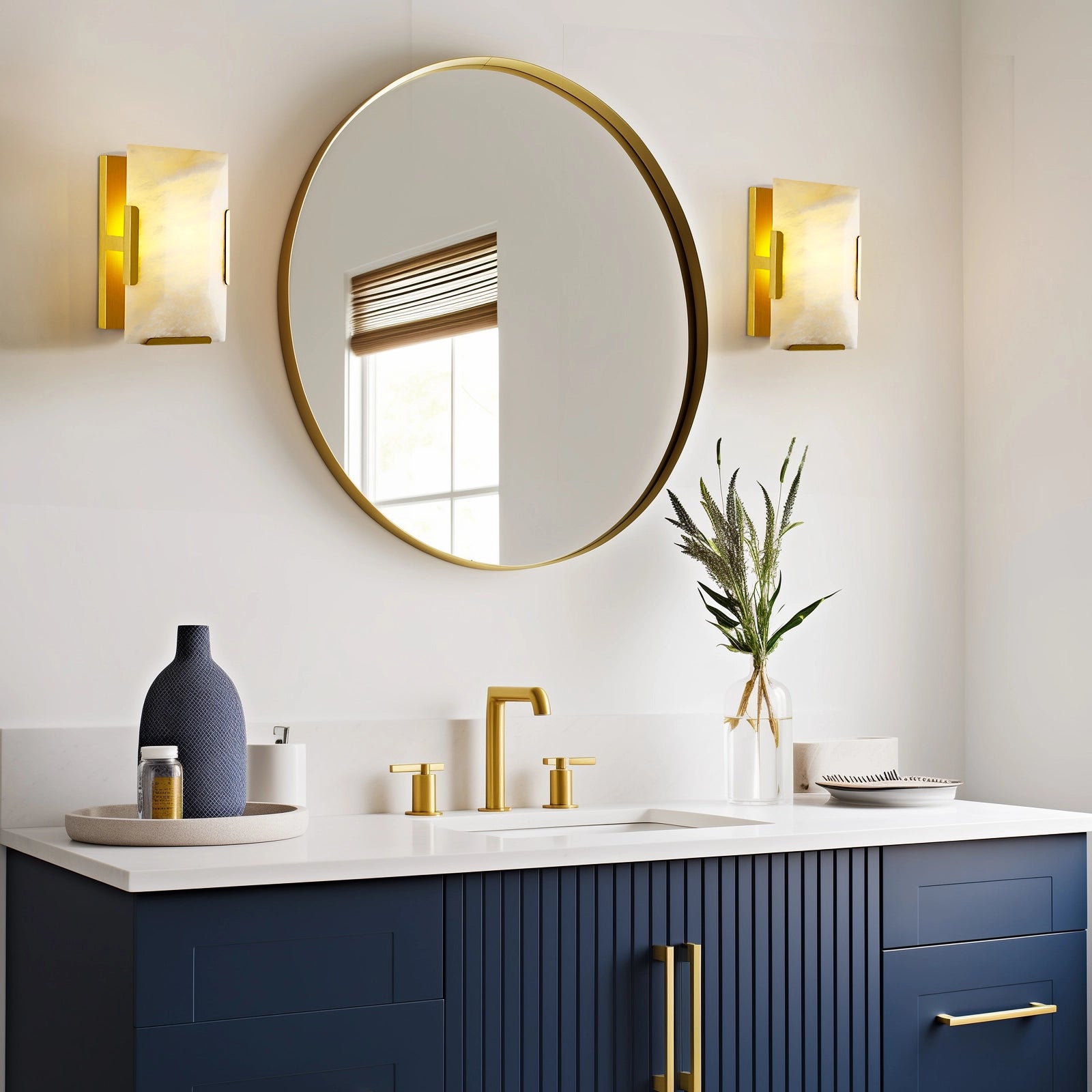 Maris Alabaster Wall Sconce 10"H