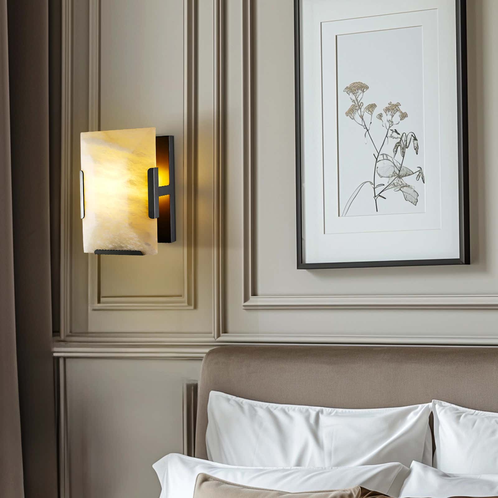 Maris Alabaster Wall Sconce 10"H