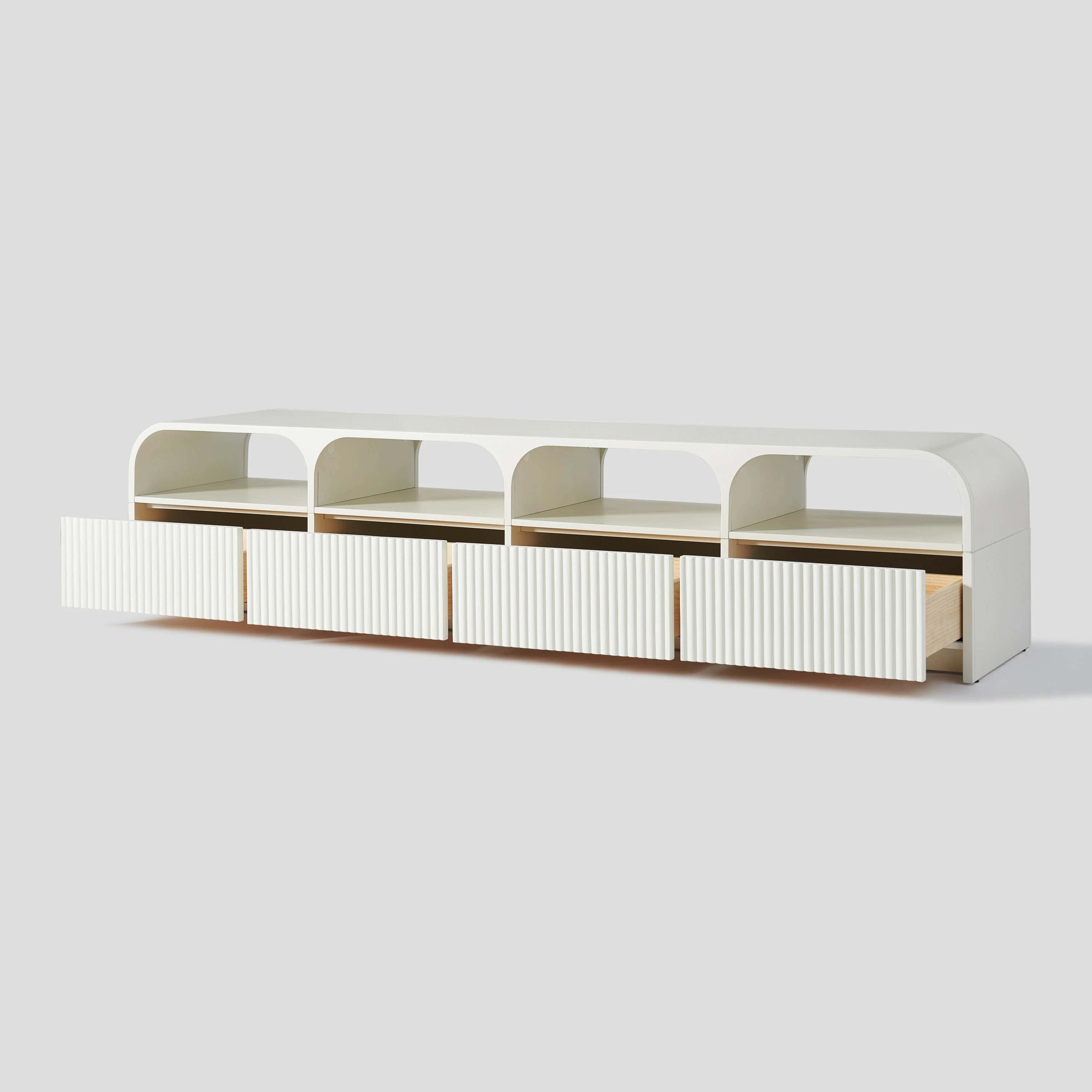 Naru Media Console and Coffee Table Set